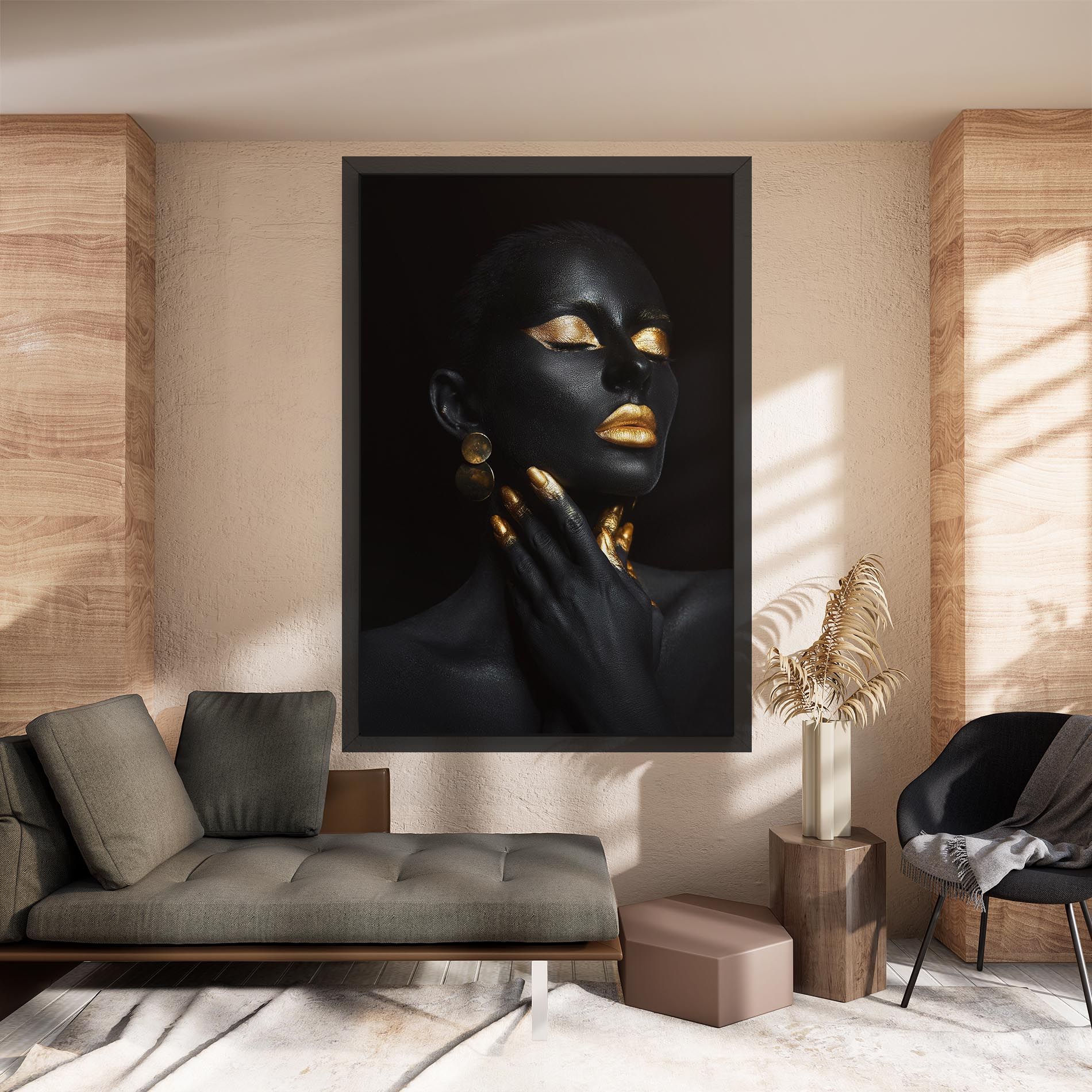 Eyelids Gold Makeup mockup 8