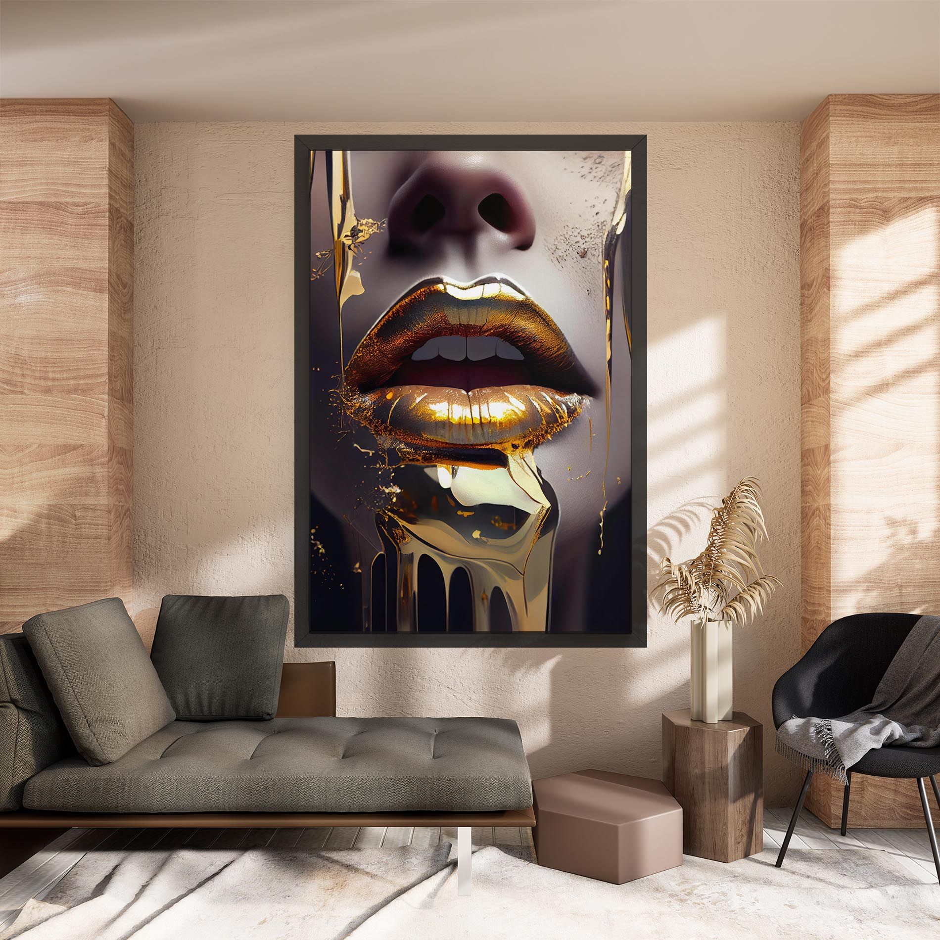 Glamorous Gold Lips mockup 8