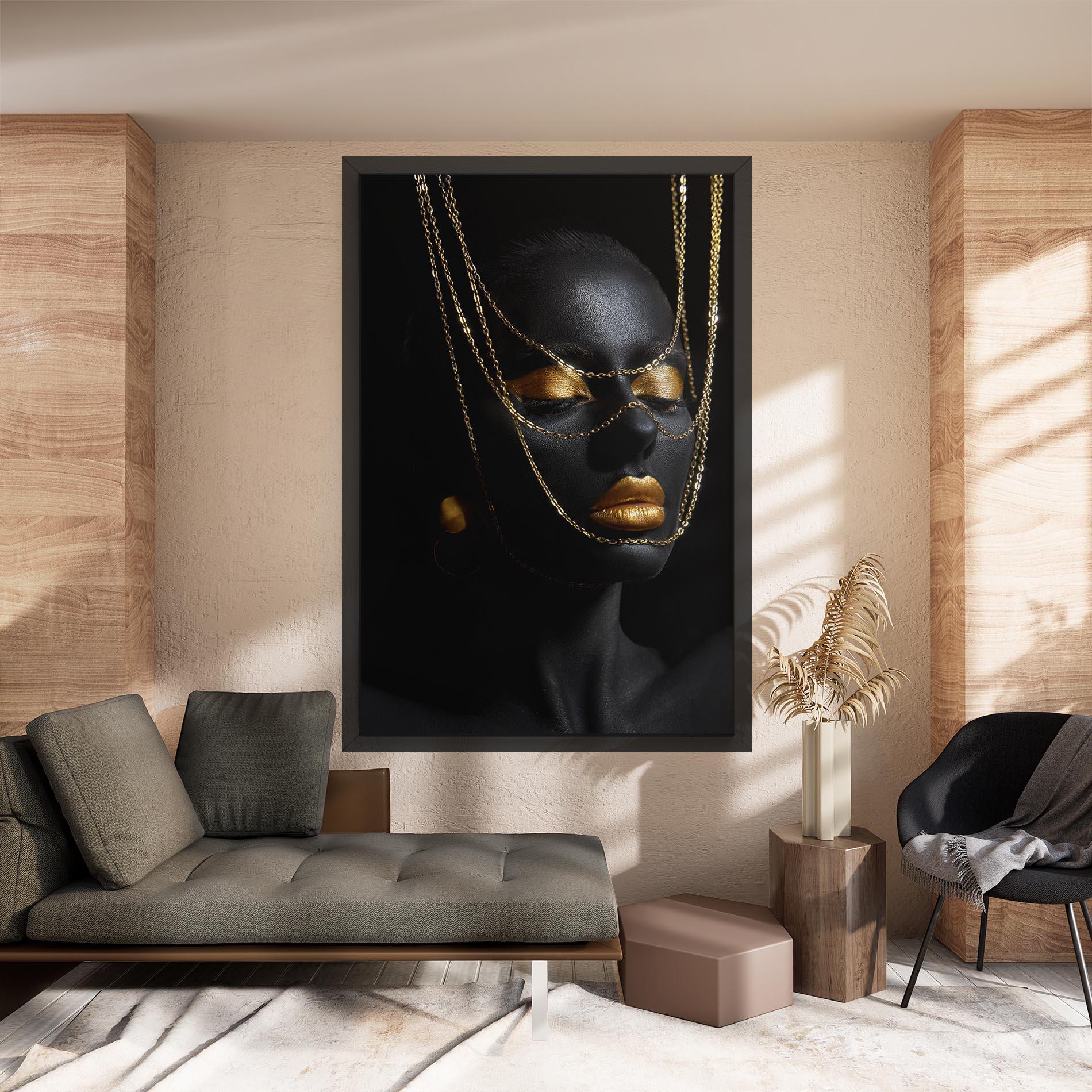 Tablou Canvas Gold Chain Girl mockup 8