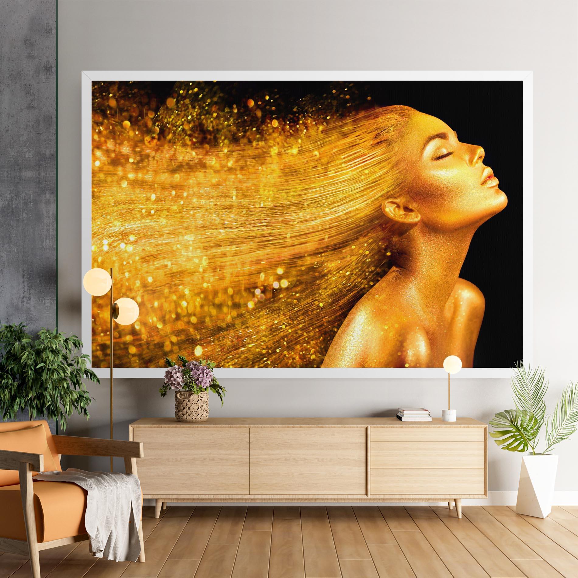 Tablou Canvas Golden Girl mockup 9