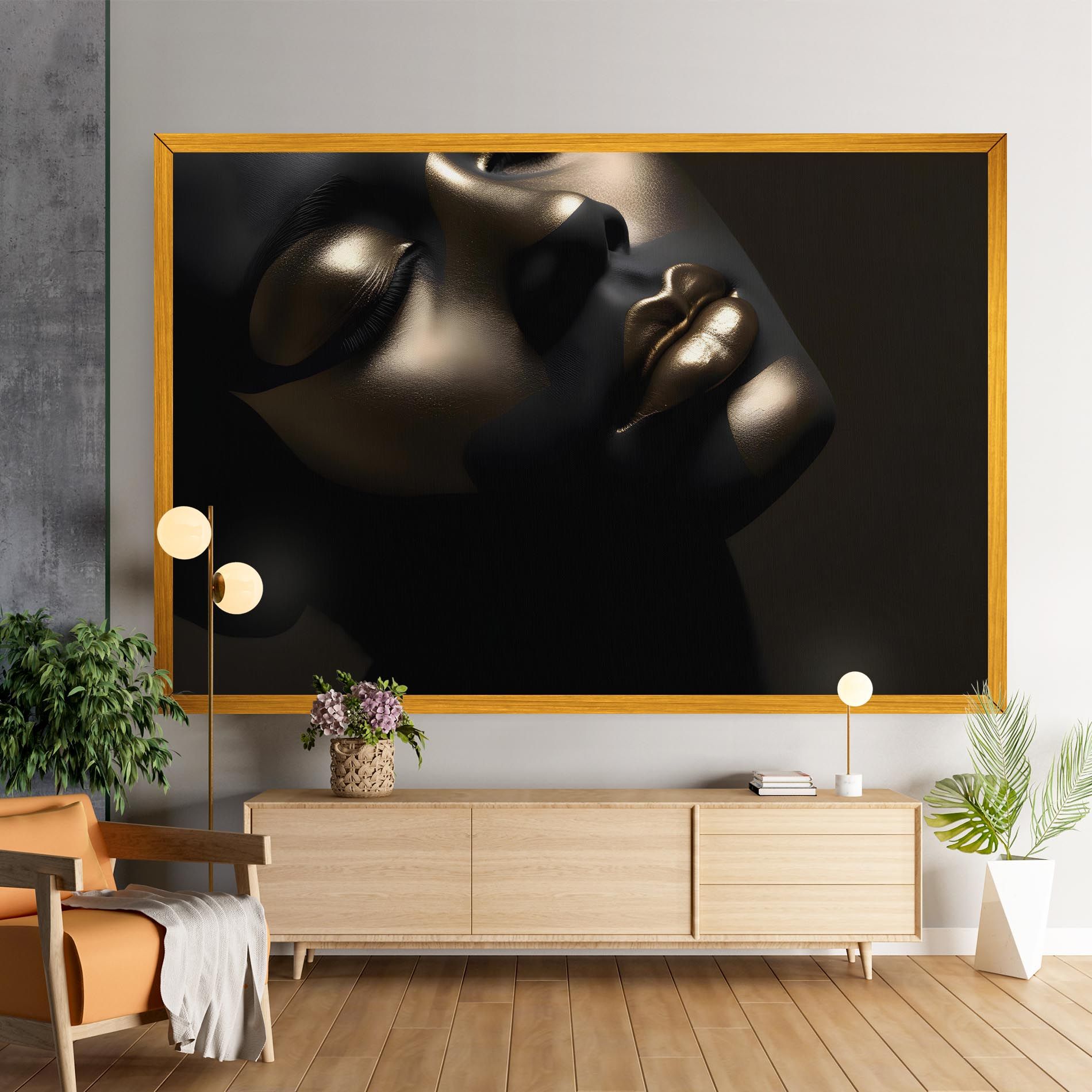 Dark Gold Face mockup 9