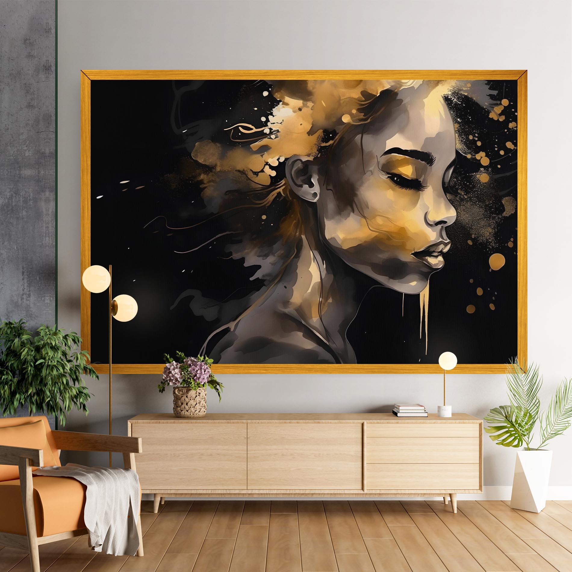 Tablou Canvas Gold Stylish Modern mockup 9