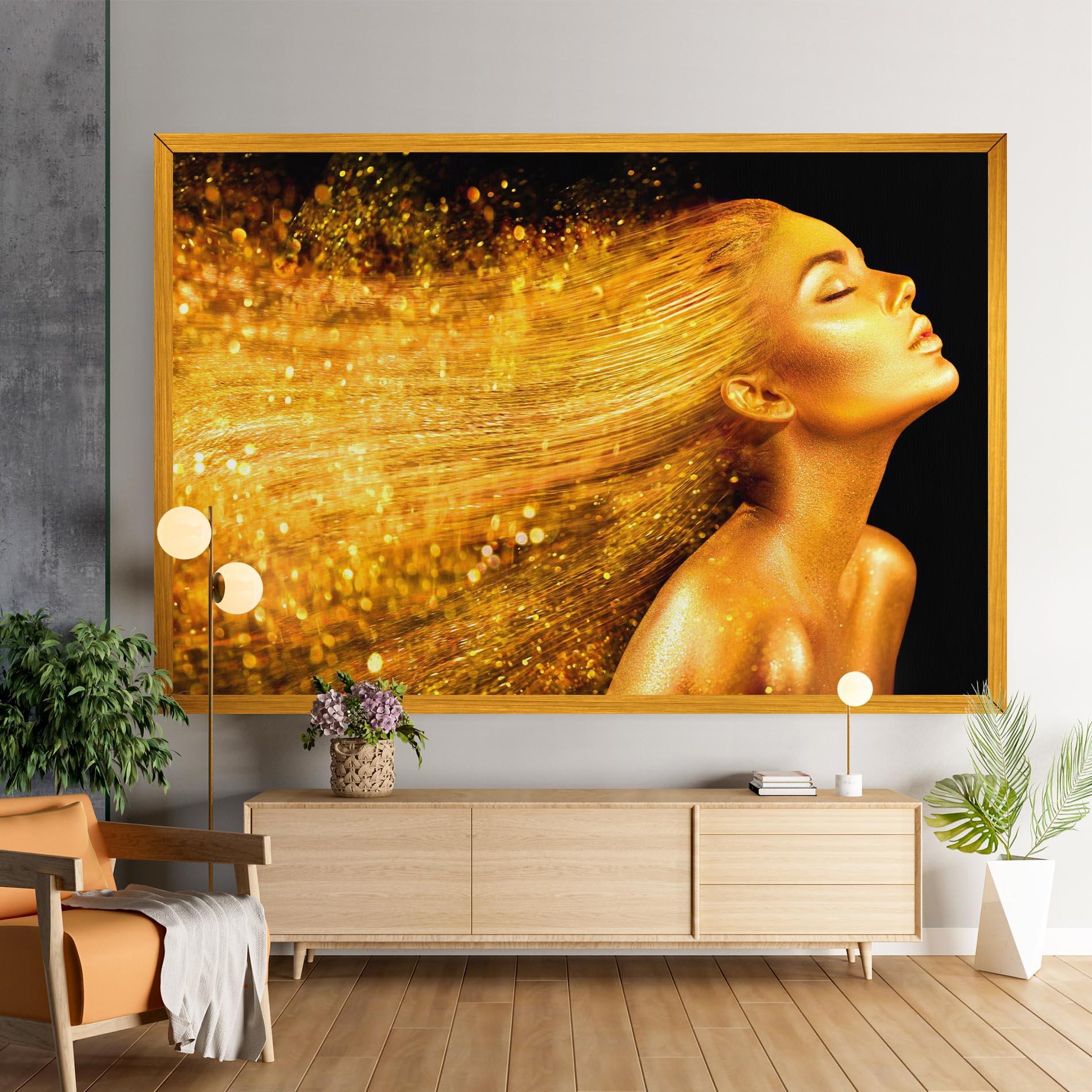 Tablou Canvas Golden Girl mockup 9