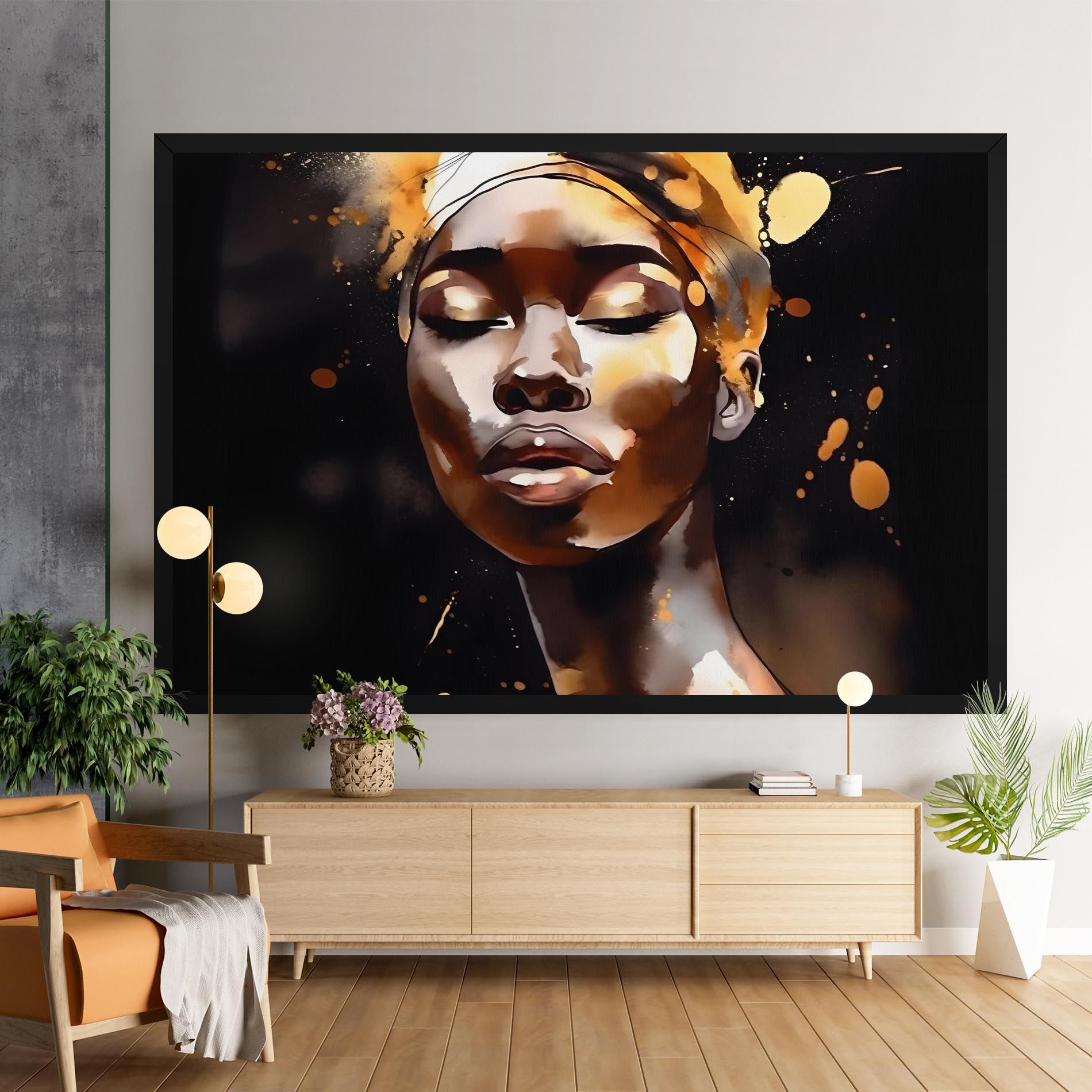 Abstract Gold Woman mockup 9