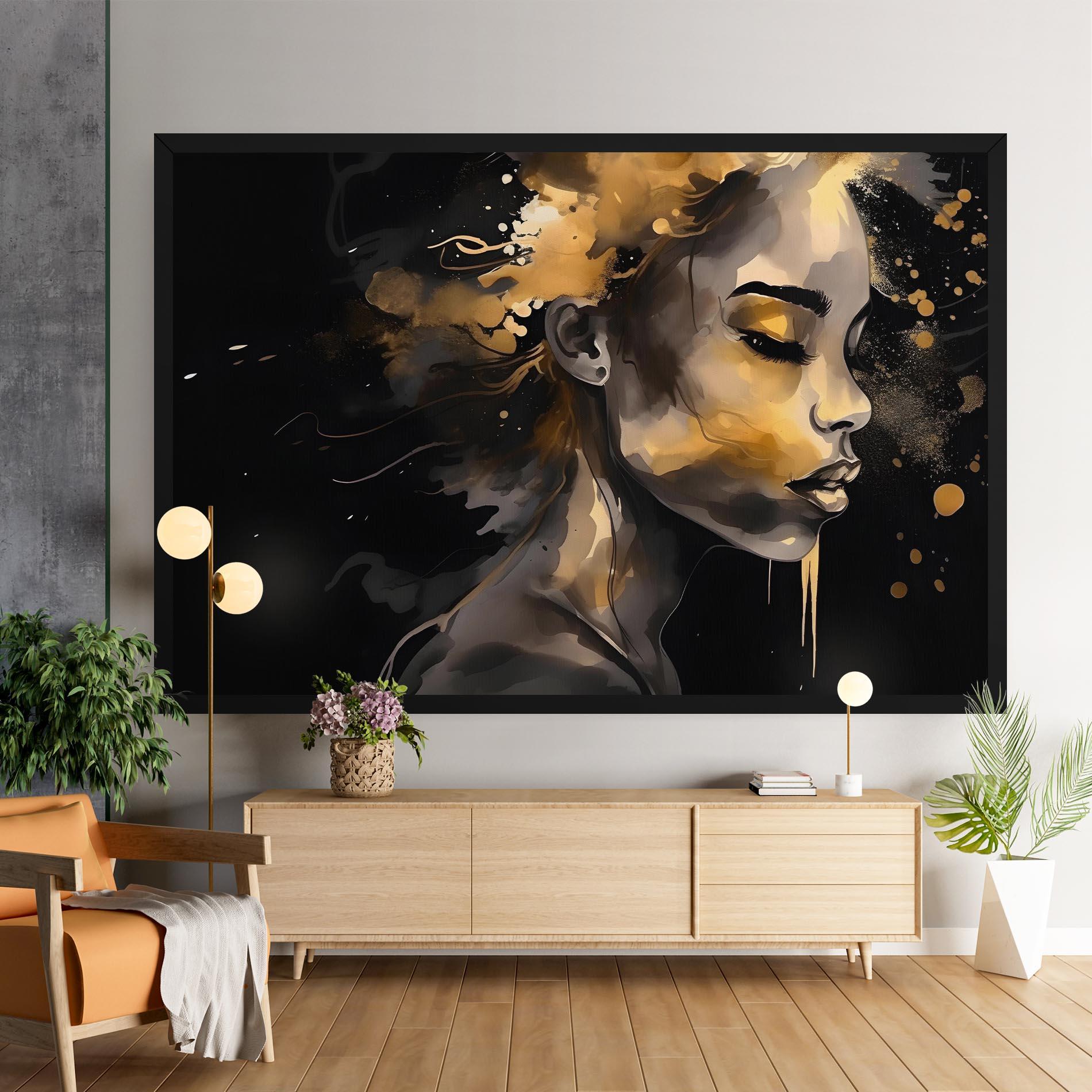 Tablou Canvas Gold Stylish Modern mockup 9