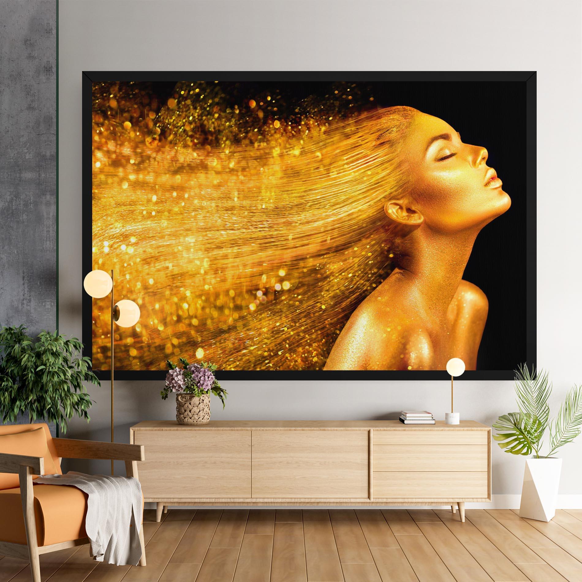 Tablou Canvas Golden Girl mockup 9