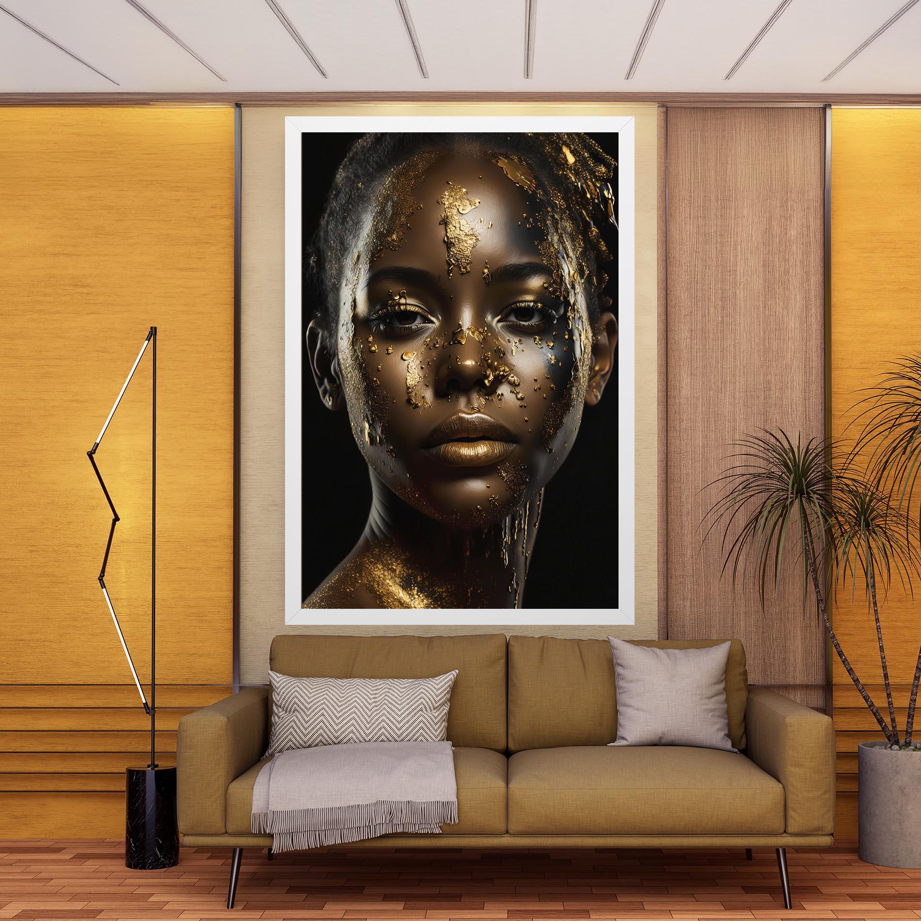 Tablou Canvas Attractive Gold Woman mockup 9