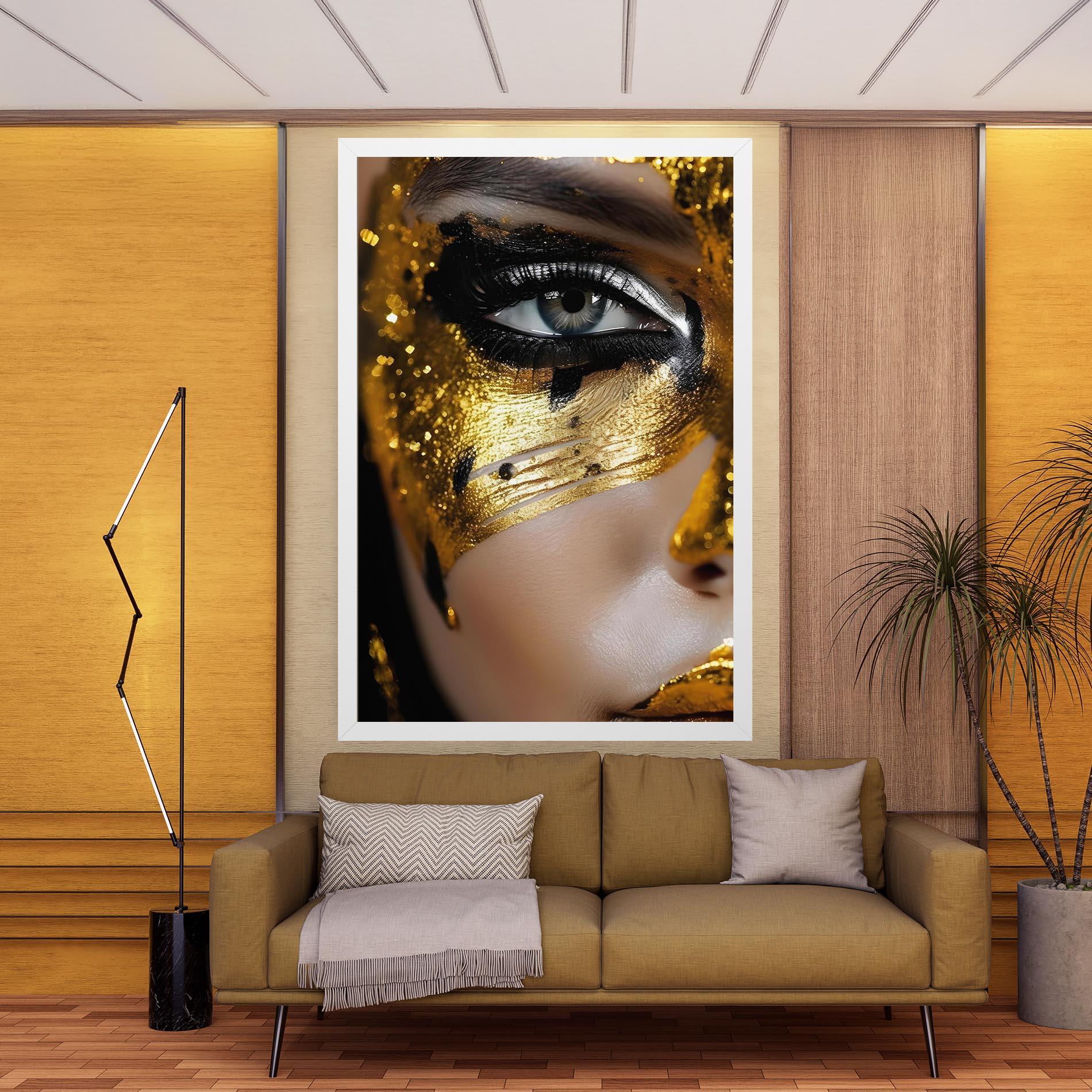 Tablou Canvas Black Gold Eyeliner mockup 9