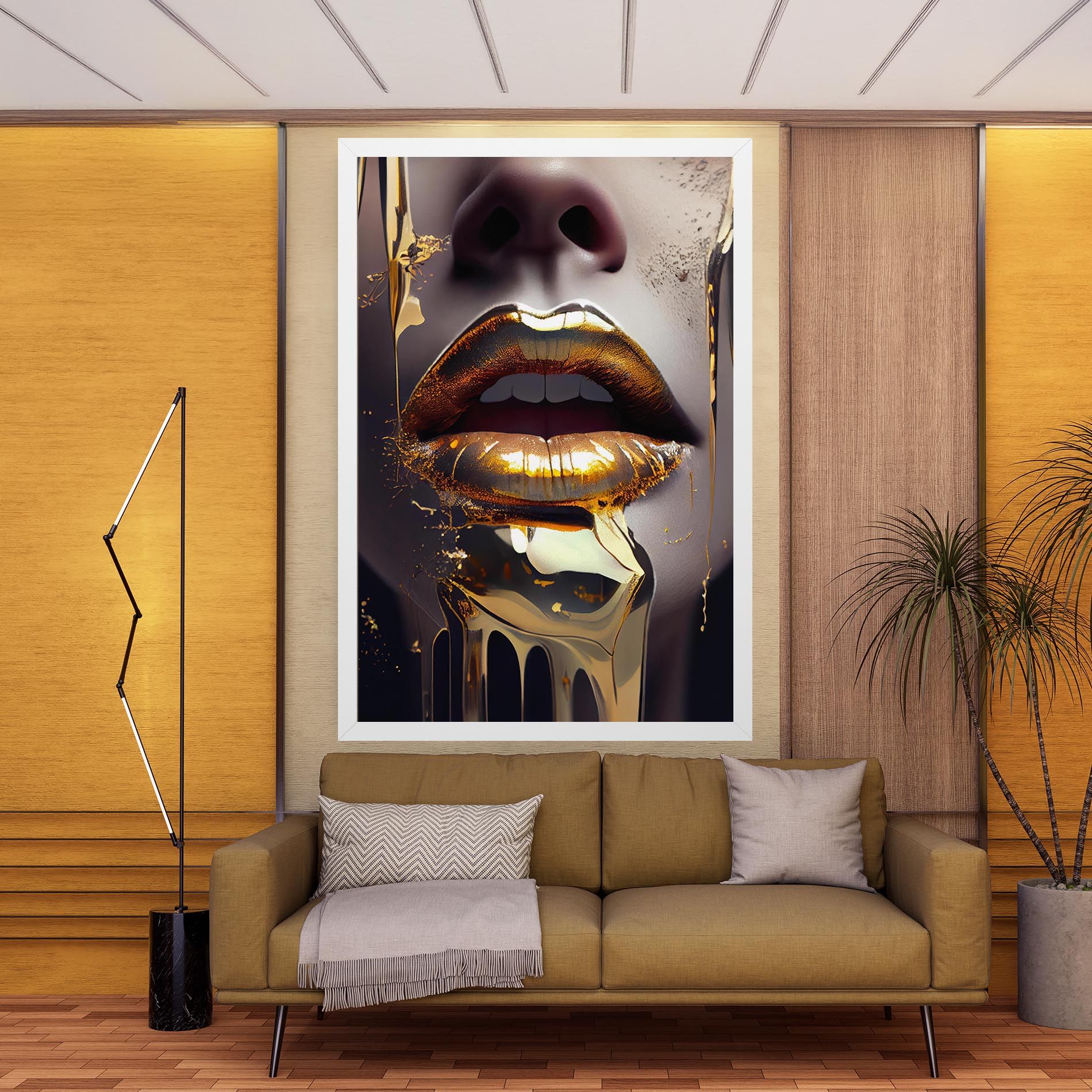Glamorous Gold Lips mockup 9