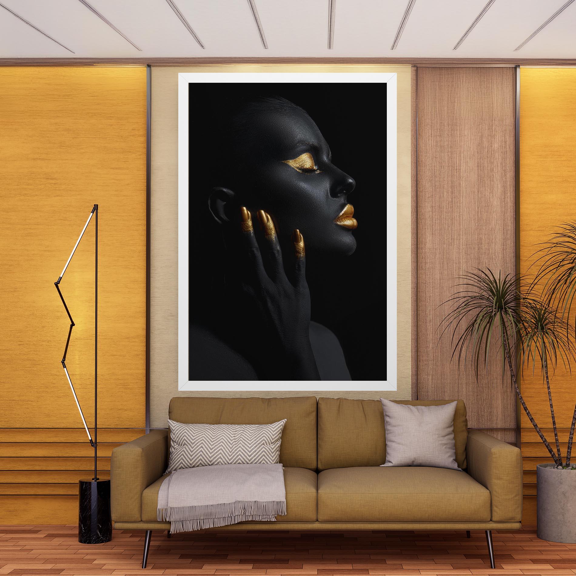 Tablou Canvas Gold Black Paint mockup 9