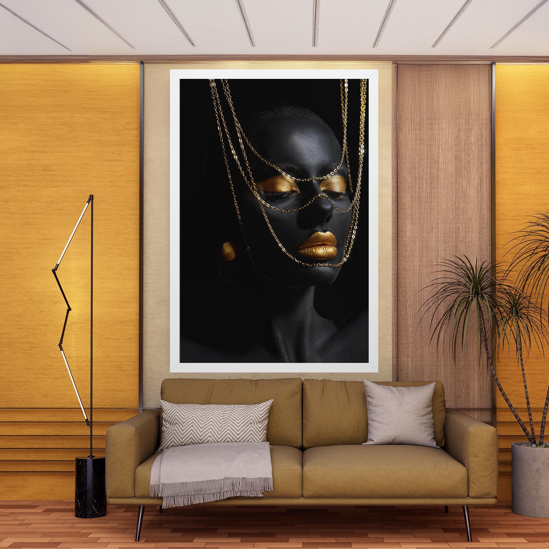 Tablou Canvas Gold Chain Girl mockup 9