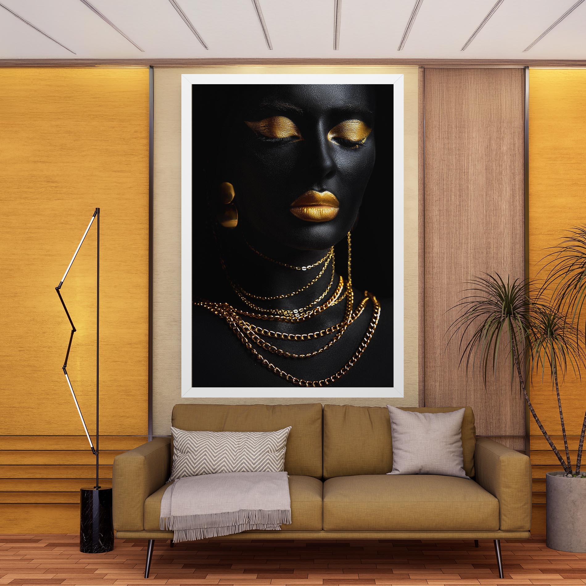 Tablou Canvas Gold Makeup Lips mockup 9