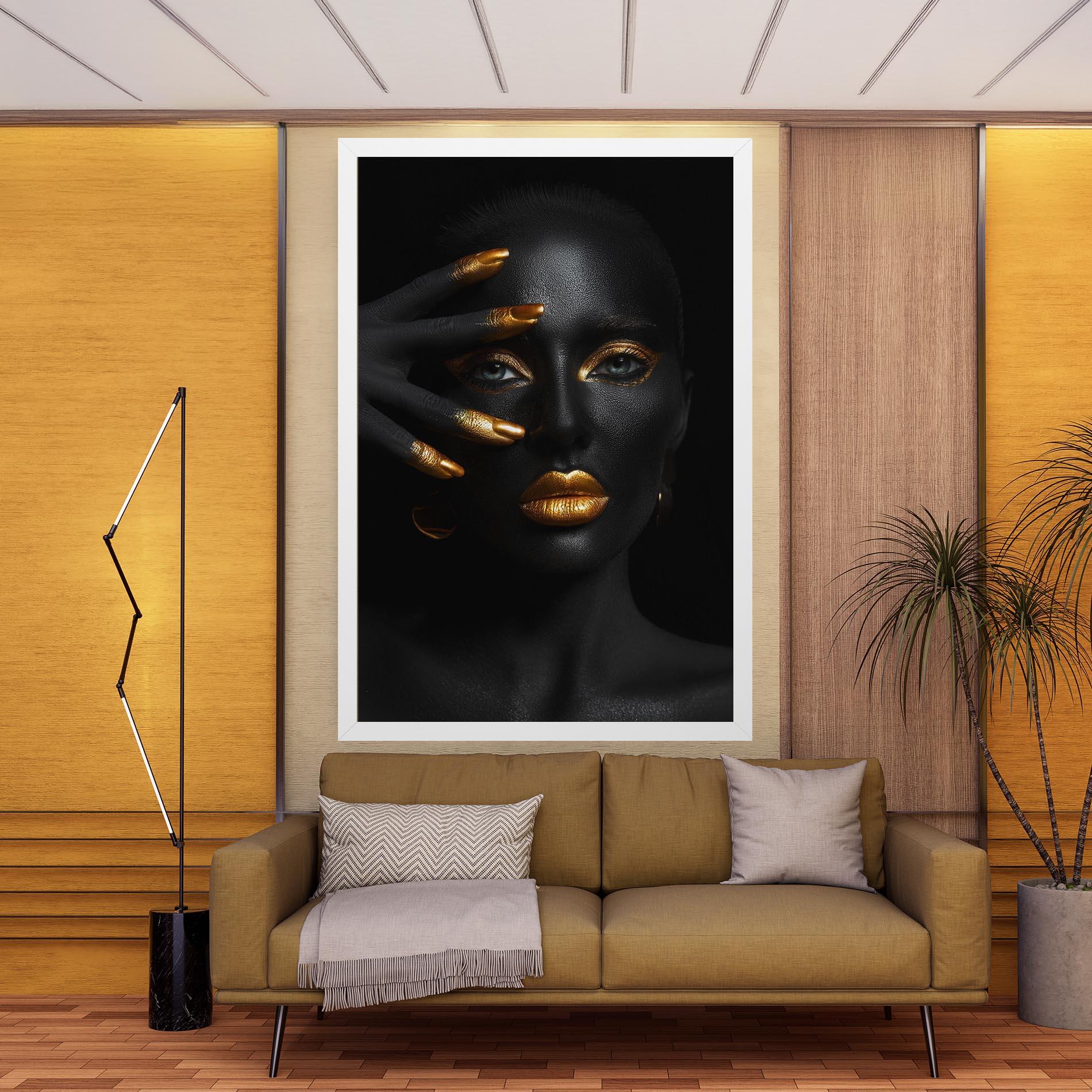 Tablou Canvas Gold Makeup Nails mockup 9