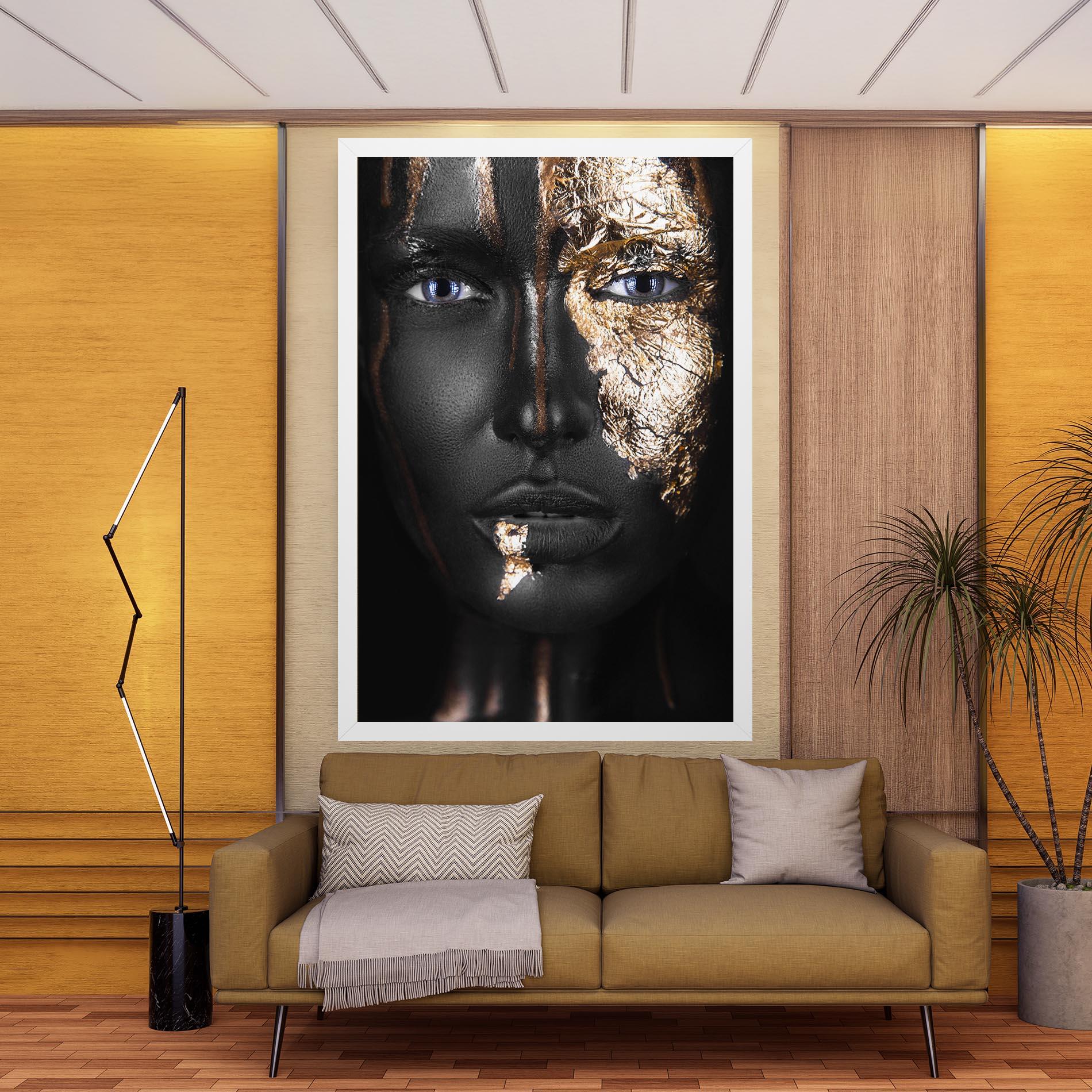 Tablou Canvas Golden Face mockup 9
