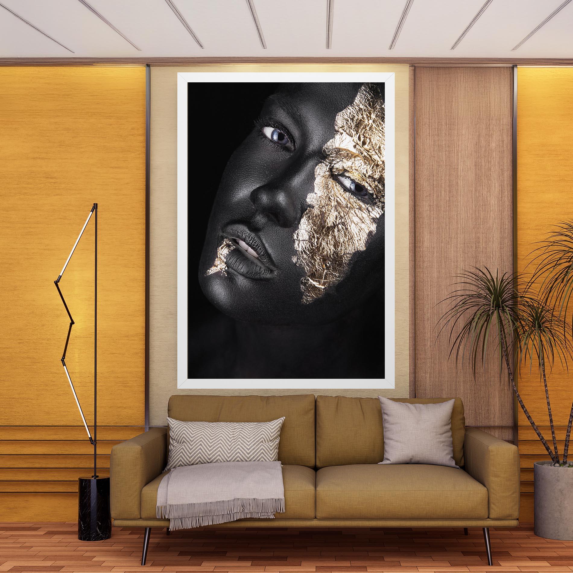 Tablou Canvas Grey Gold Makeup mockup 9