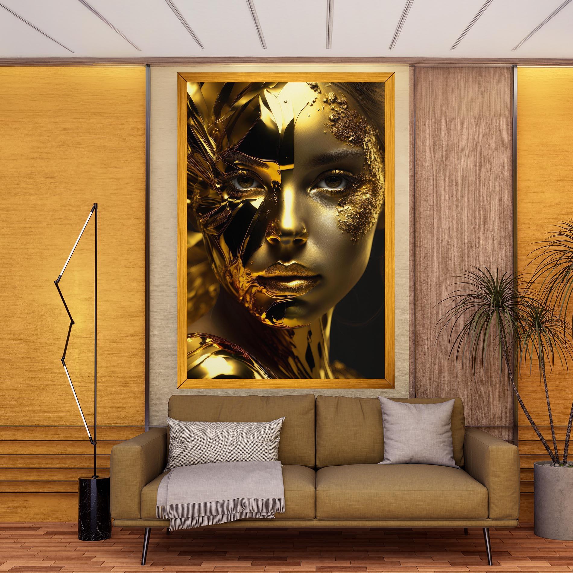 Tablou Canvas Covered By Gold mockup 9