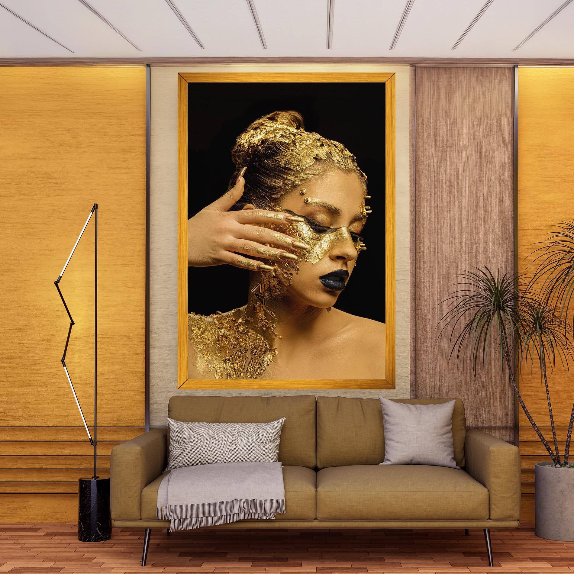 Festive Golden Makeup mockup 9