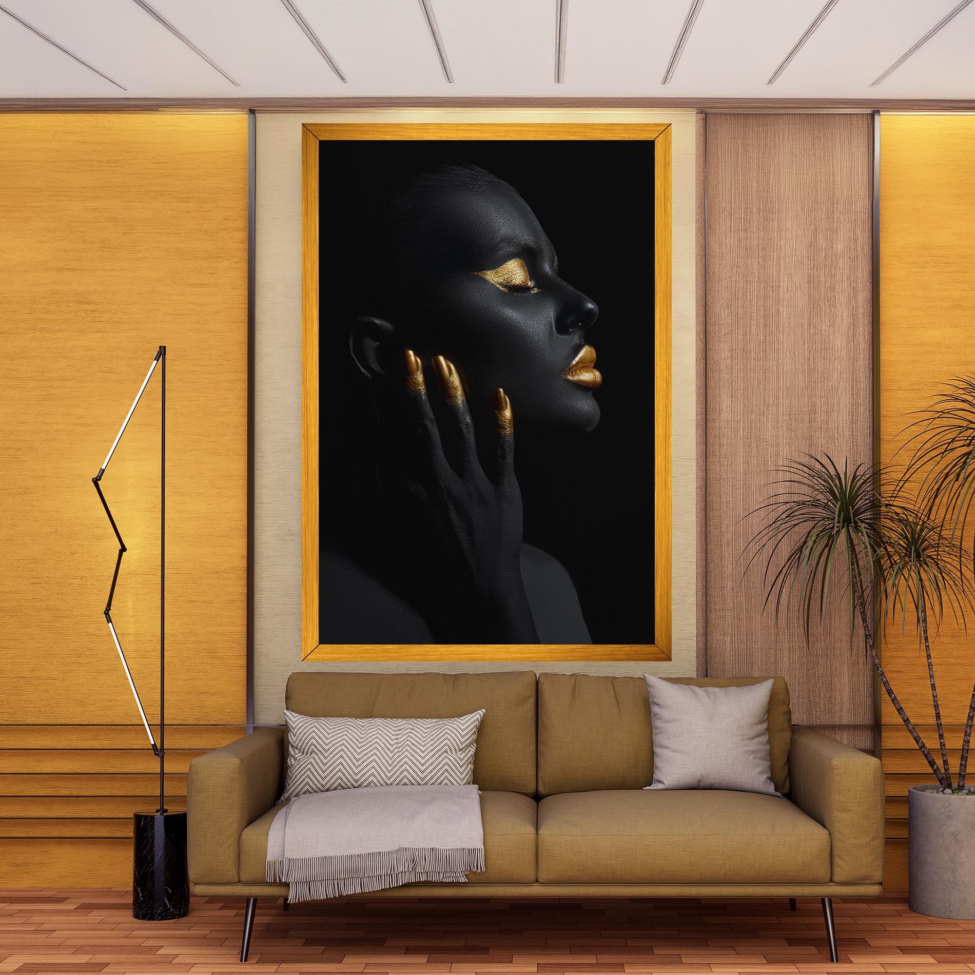 Gold Black Paint mockup 9
