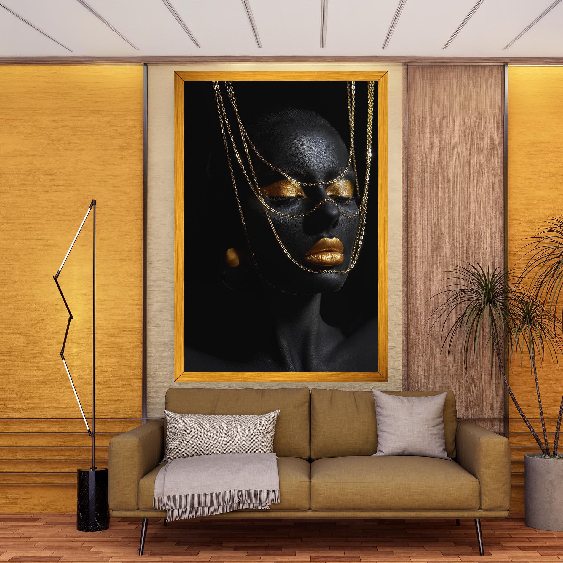 Tablou Canvas Gold Chain Girl mockup 9