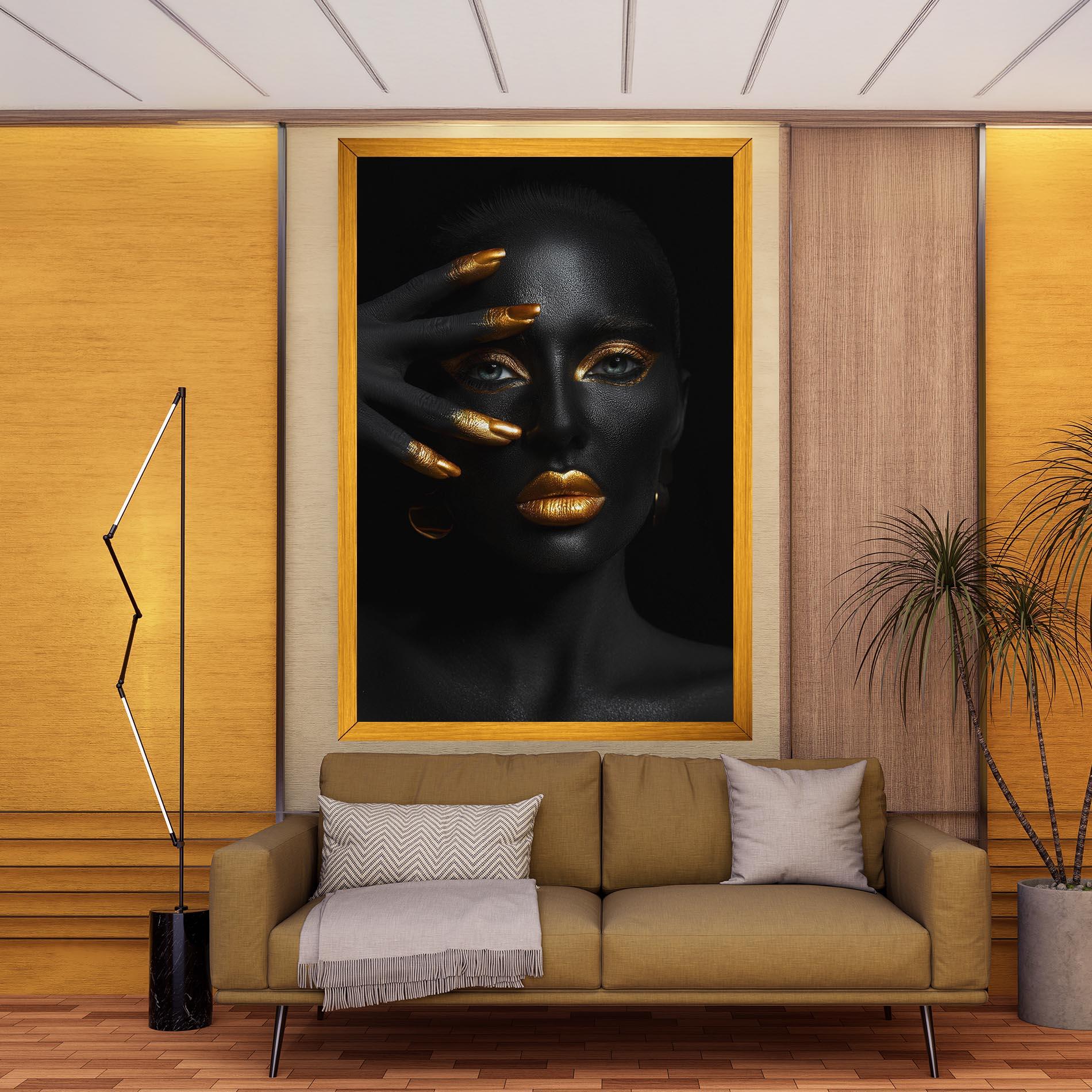 Tablou Canvas Gold Makeup Nails mockup 9