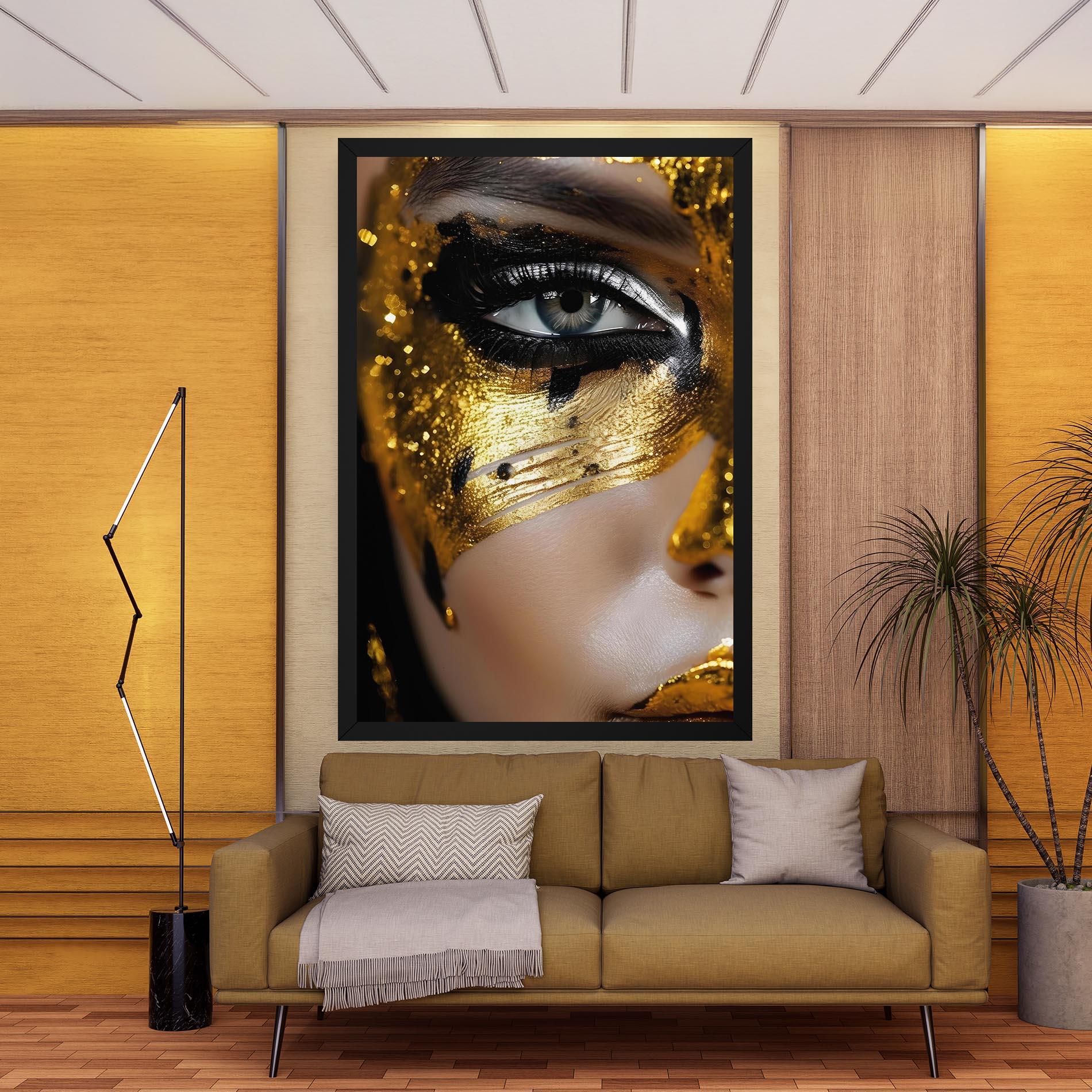 Tablou Canvas Black Gold Eyeliner mockup 9