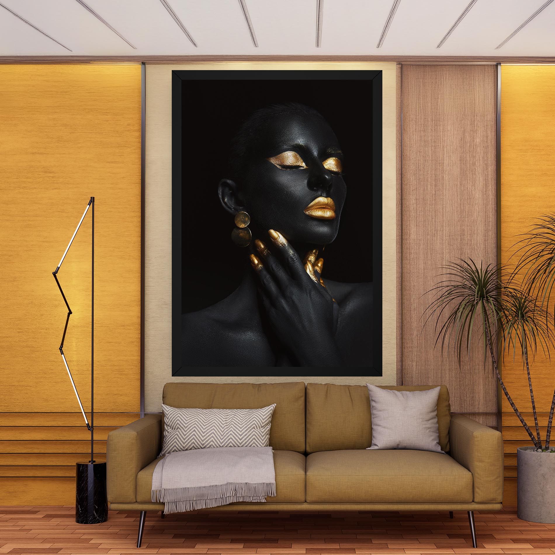 Eyelids Gold Makeup mockup 9