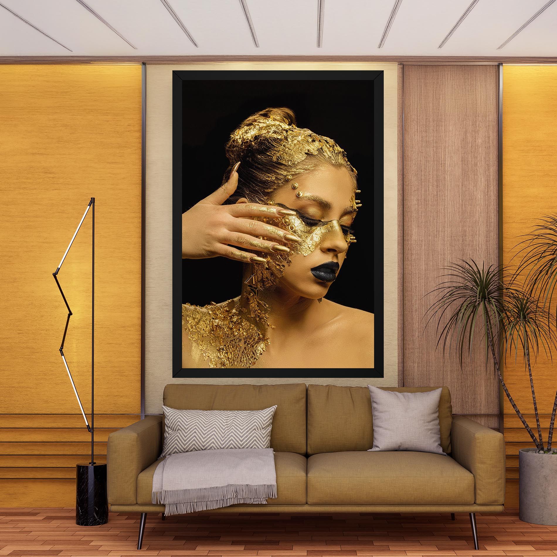 Festive Golden Makeup mockup 9