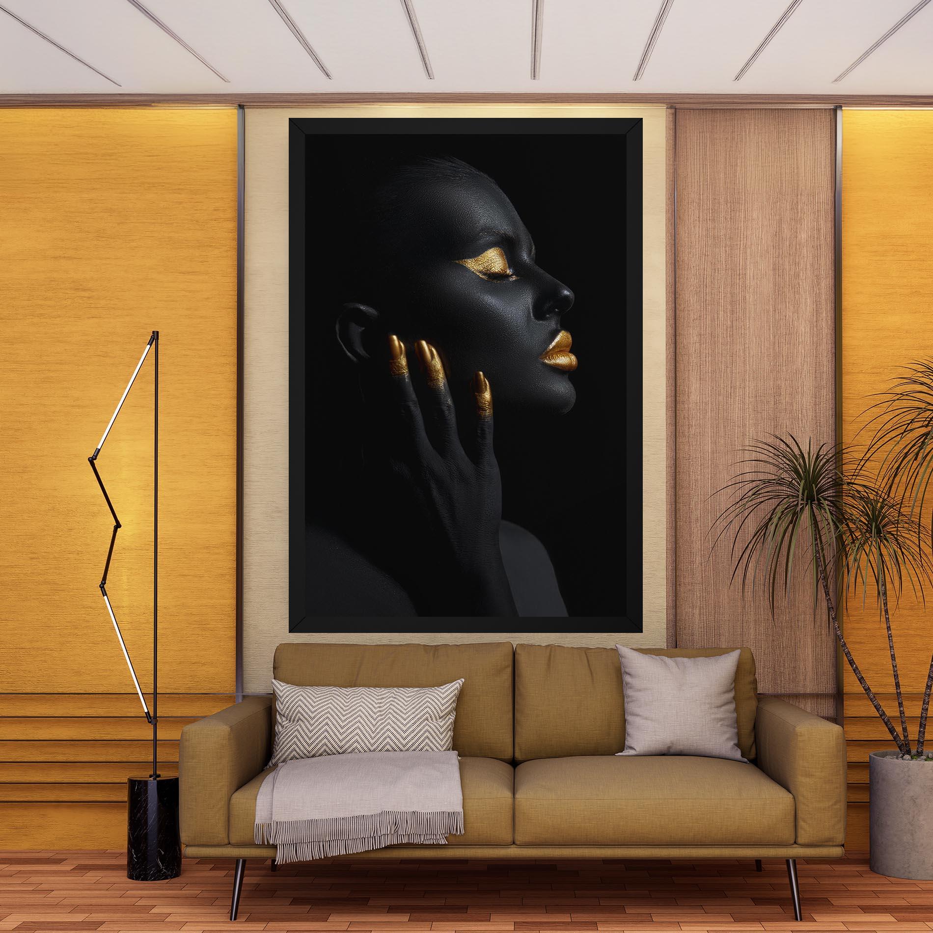 Tablou Canvas Gold Black Paint mockup 9