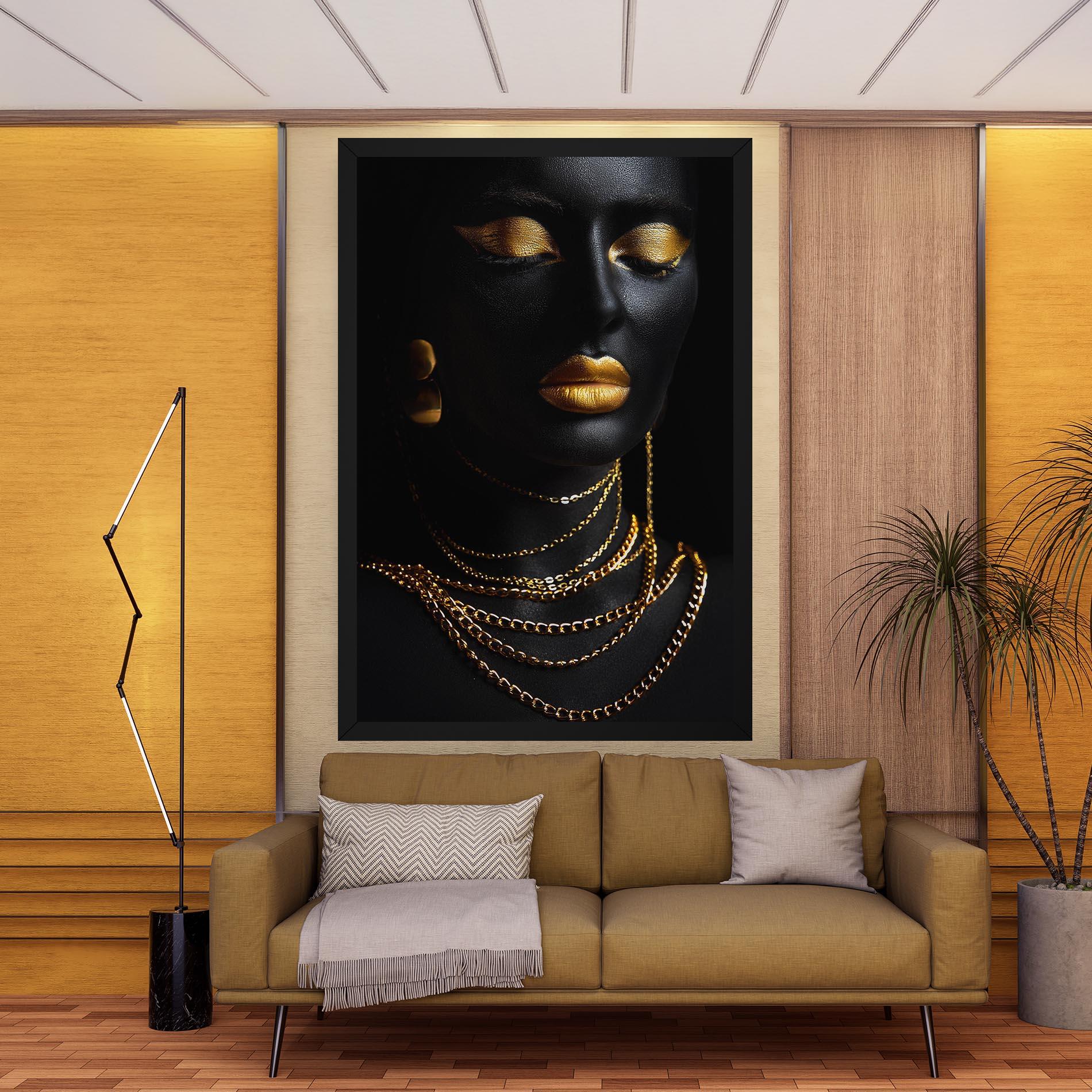 Tablou Canvas Gold Makeup Lips mockup 9