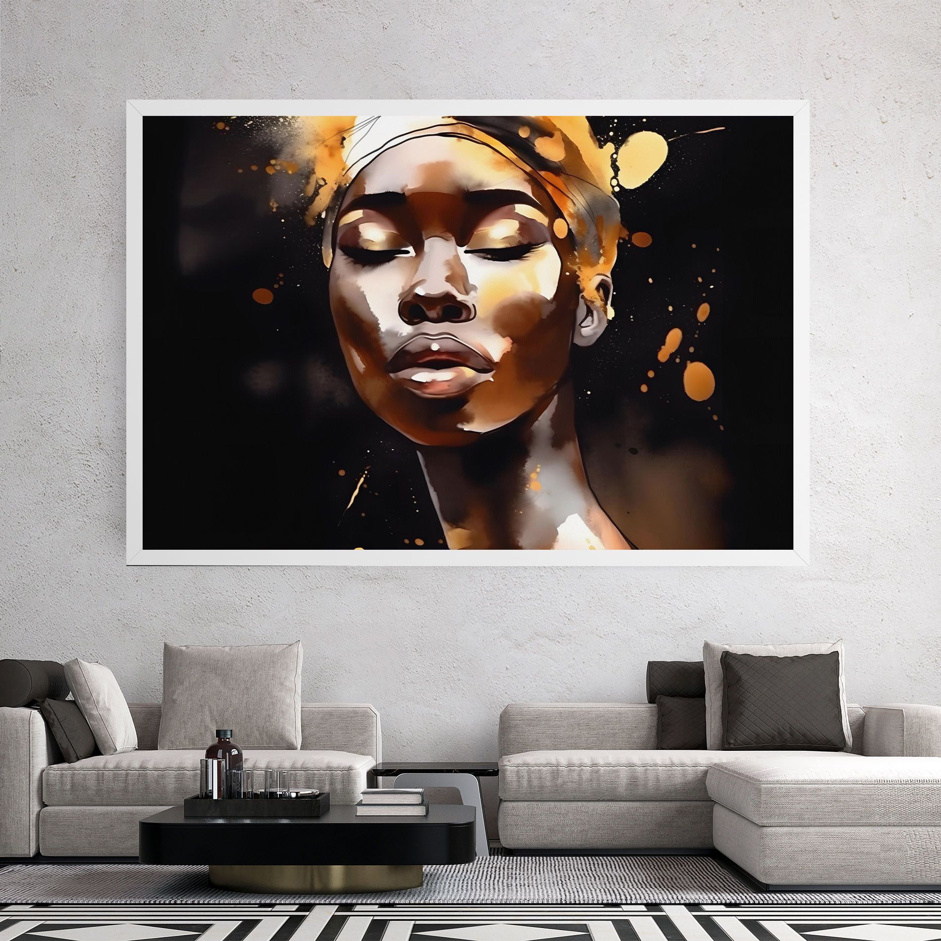 Abstract Gold Woman mockup 2