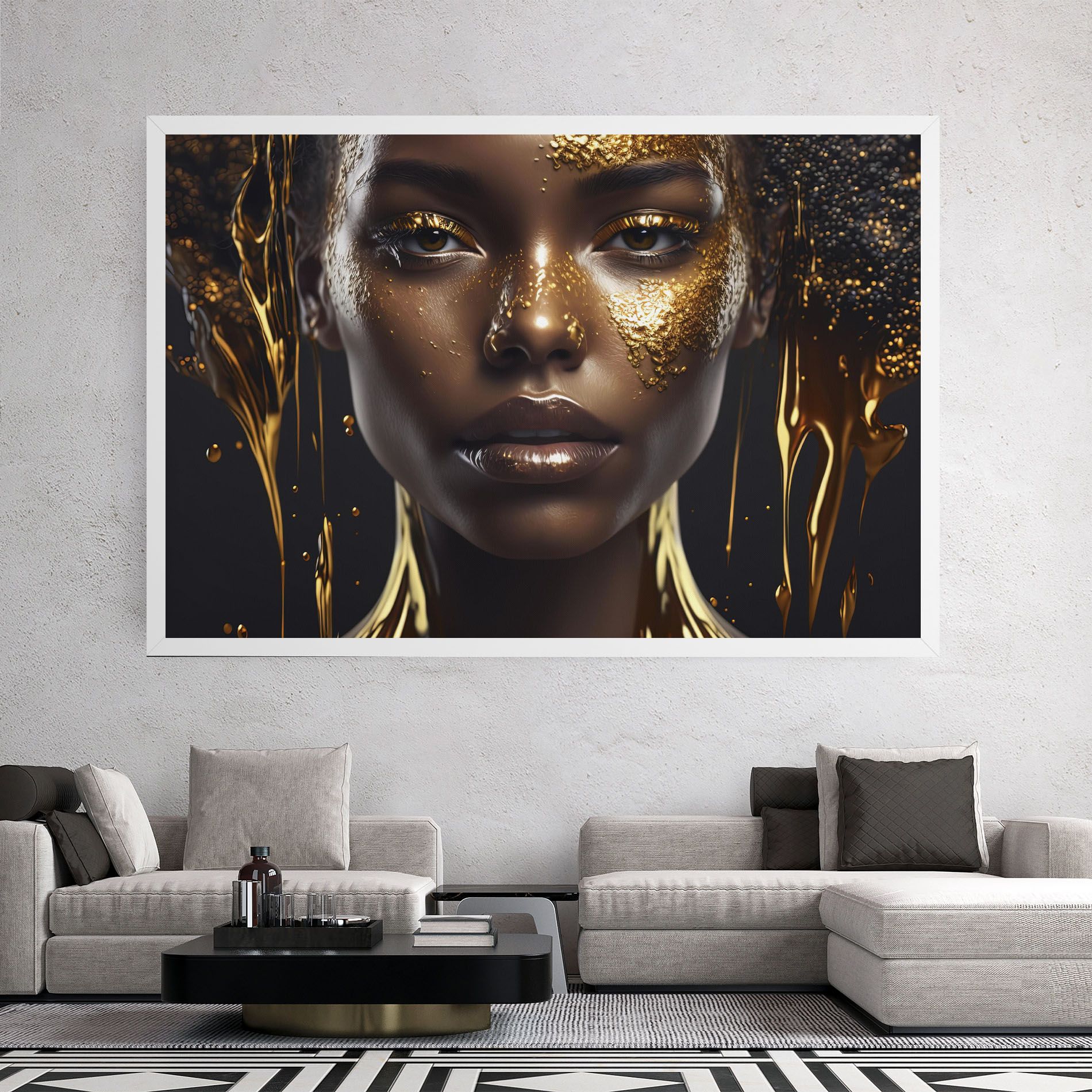 Gold Portrait Falling mockup 2