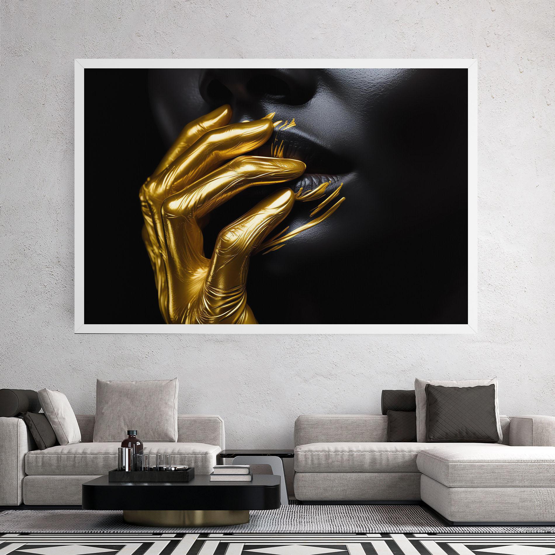 Tablou Canvas Gold Small Hand mockup 2