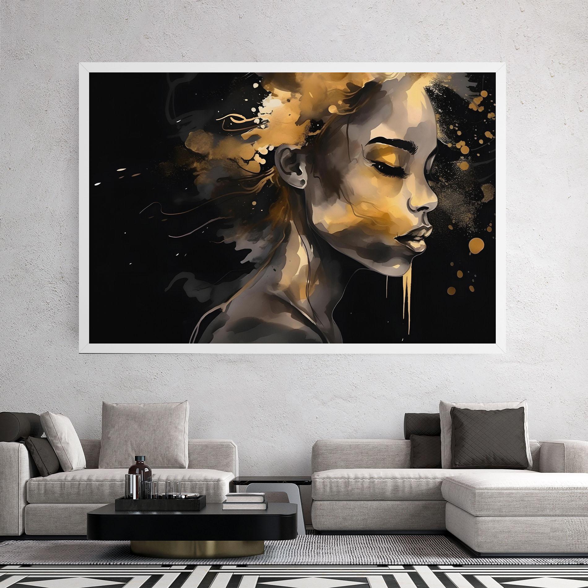 Tablou Canvas Gold Stylish Modern mockup 2