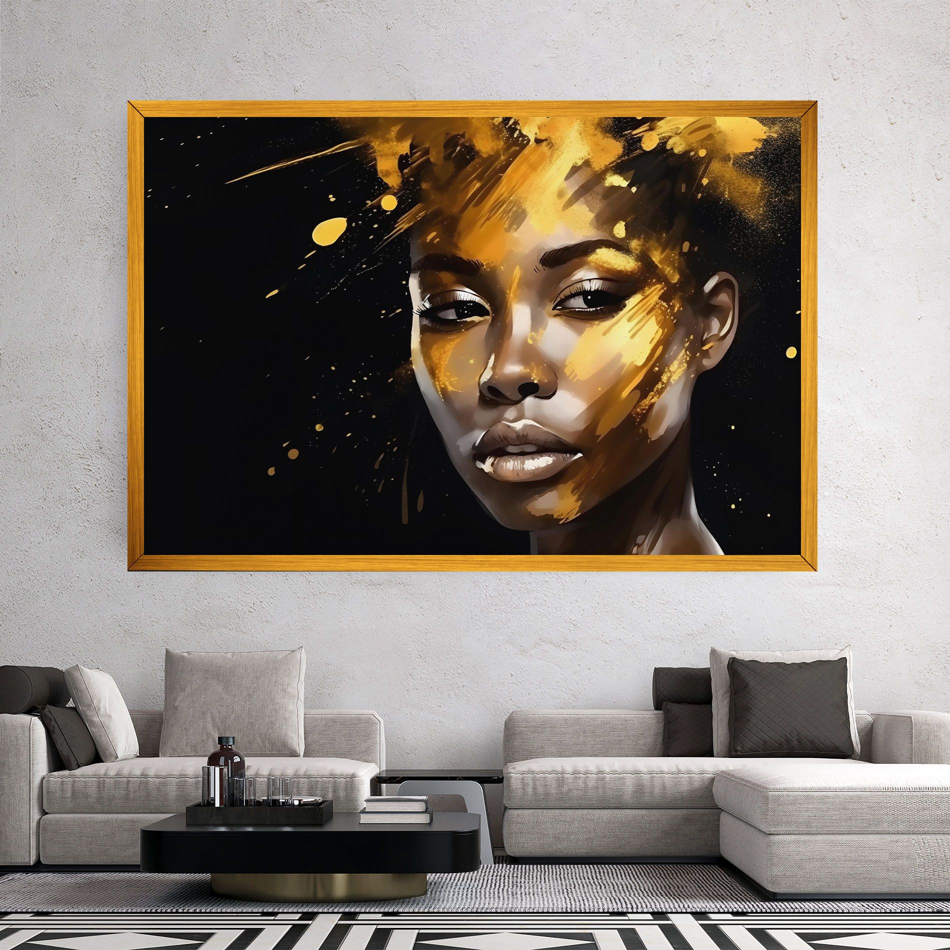 African Gold Woman mockup 2