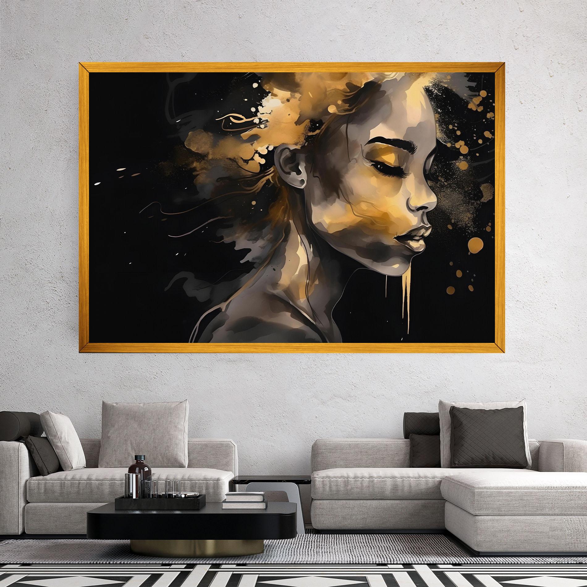 Tablou Canvas Gold Stylish Modern mockup 2