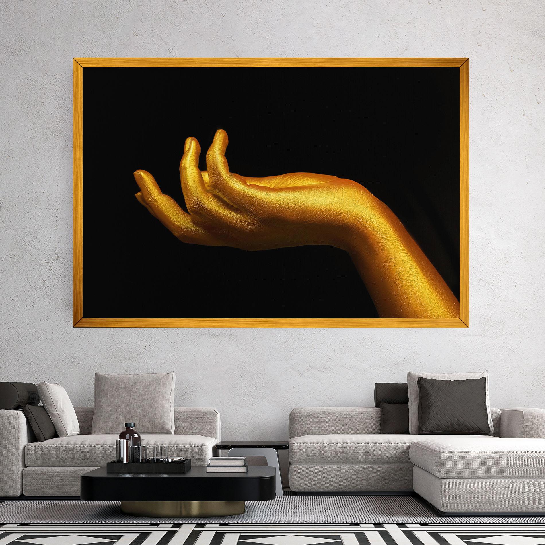Tablou Canvas Strong Gold Hand mockup 2