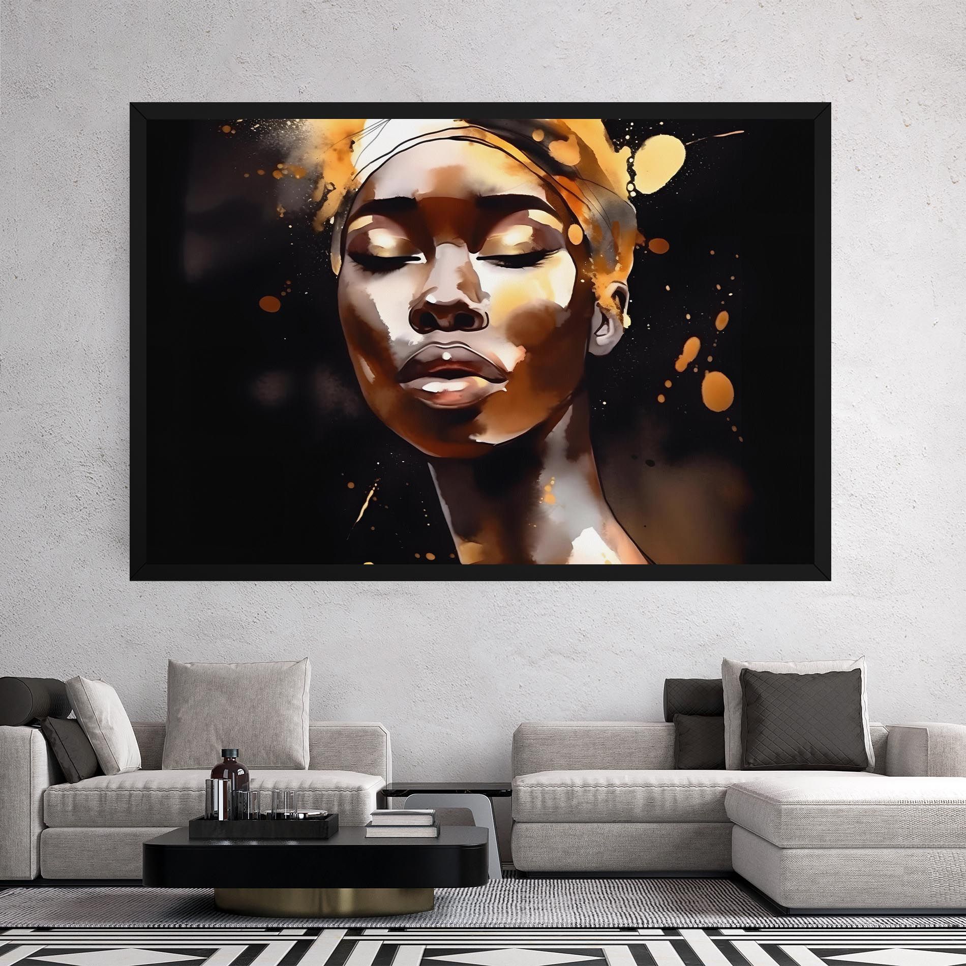 Abstract Gold Woman mockup 2