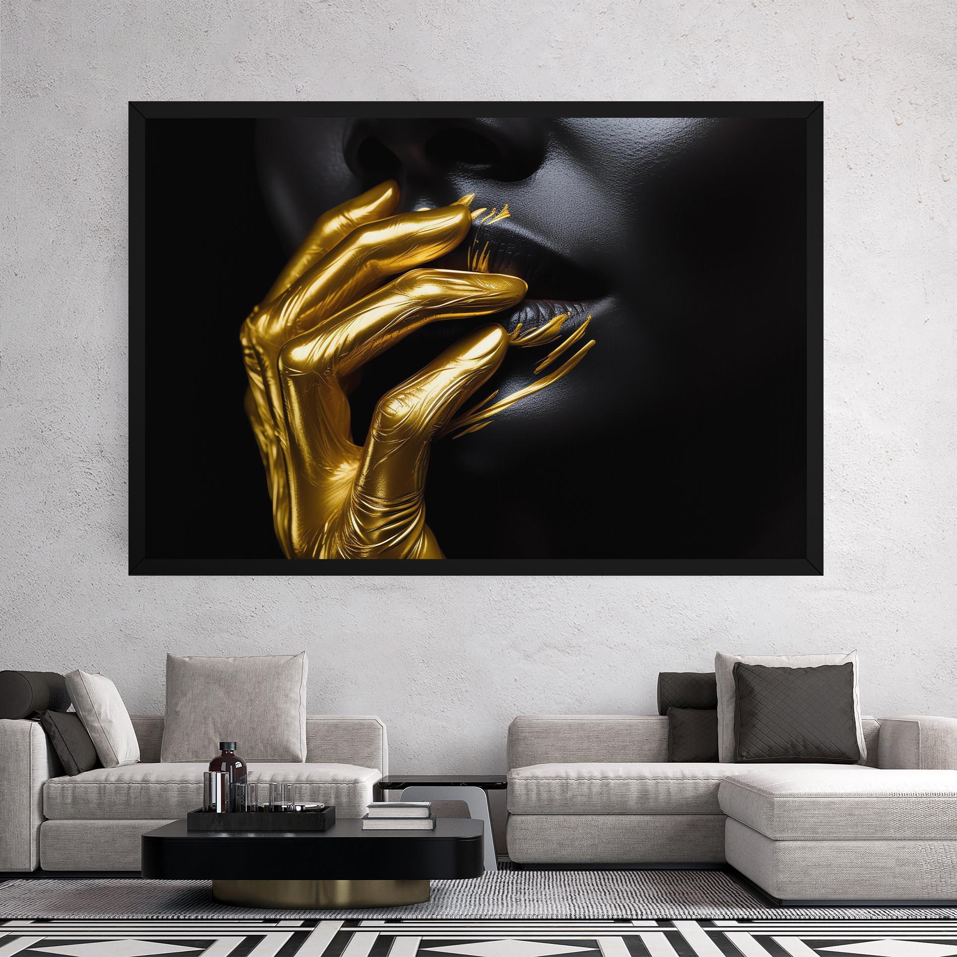 Tablou Canvas Gold Small Hand mockup 2