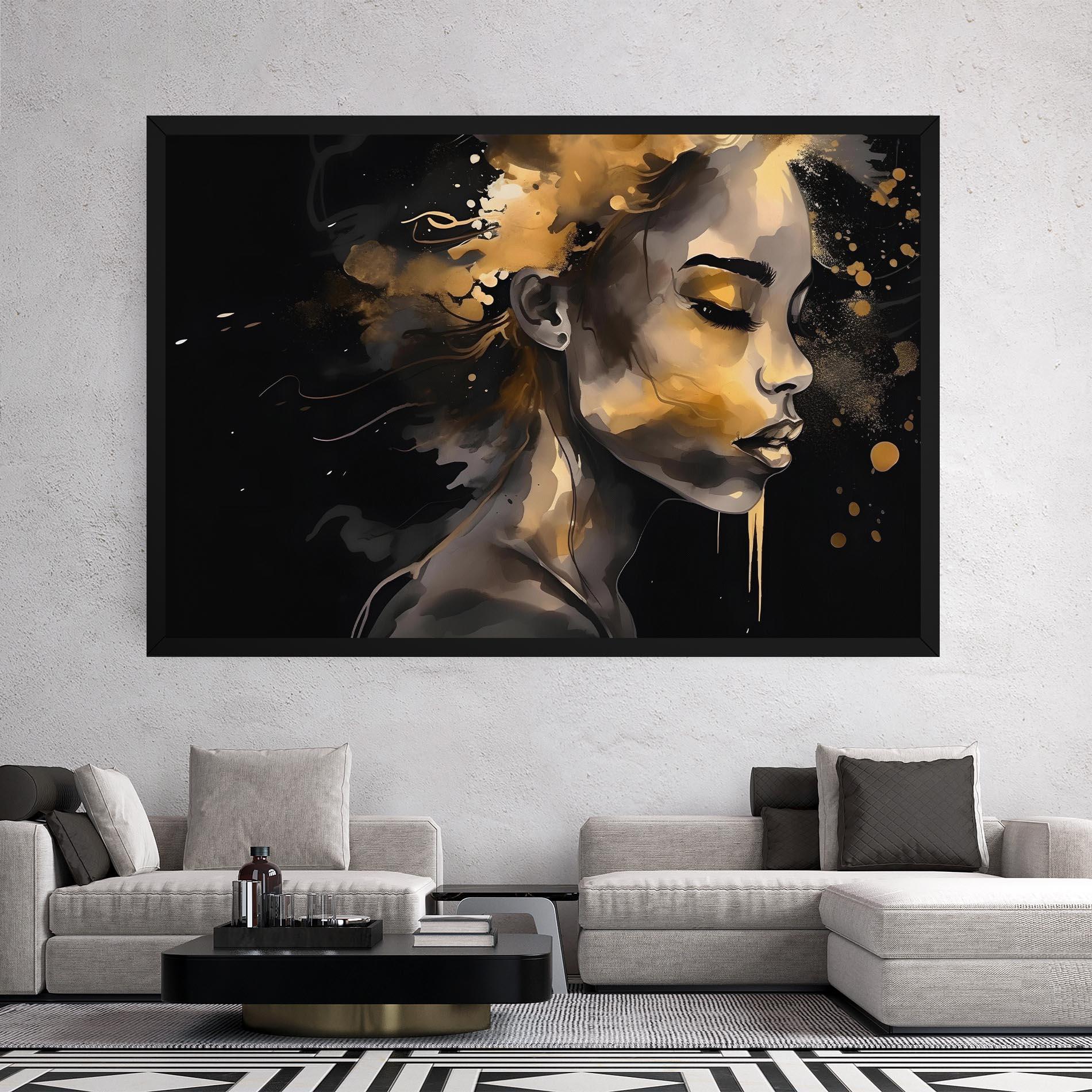 Tablou Canvas Gold Stylish Modern mockup 2