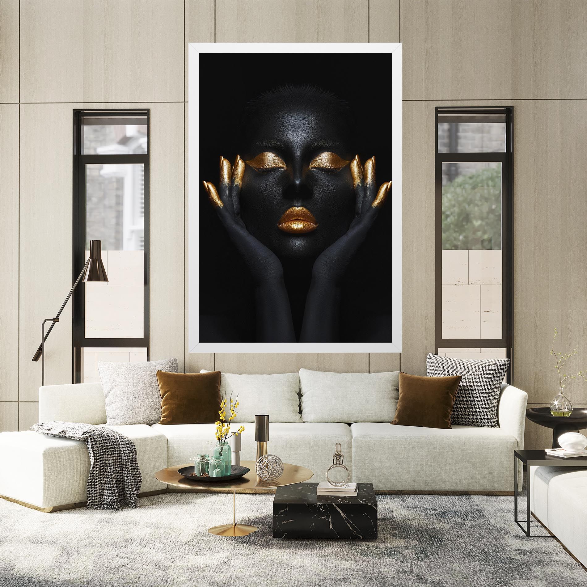 Fingertips Gold Makeup mockup 2