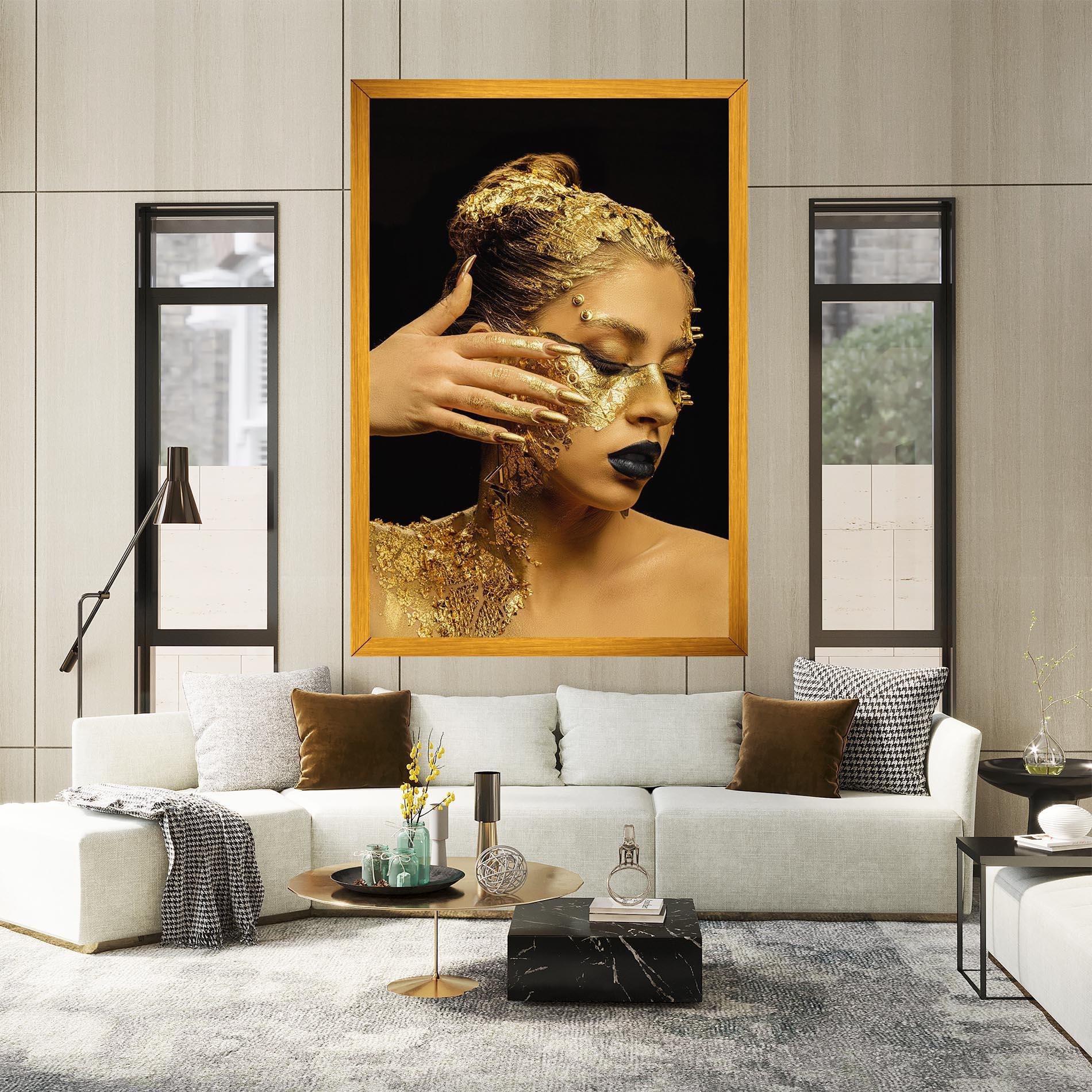 Tablou Canvas Festive Golden Makeup mockup 2