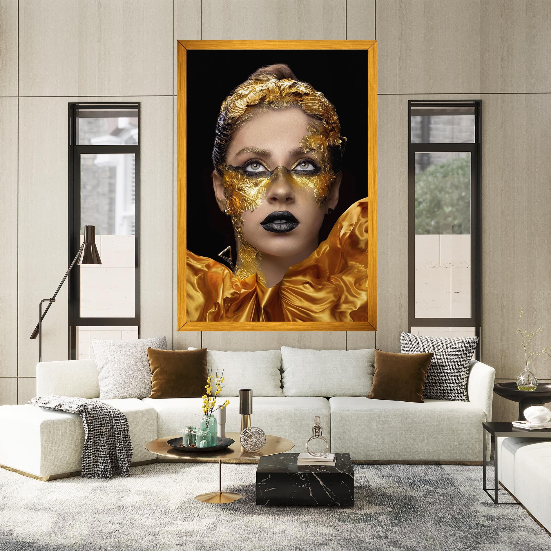 Glamorous Gold Outfit mockup 2