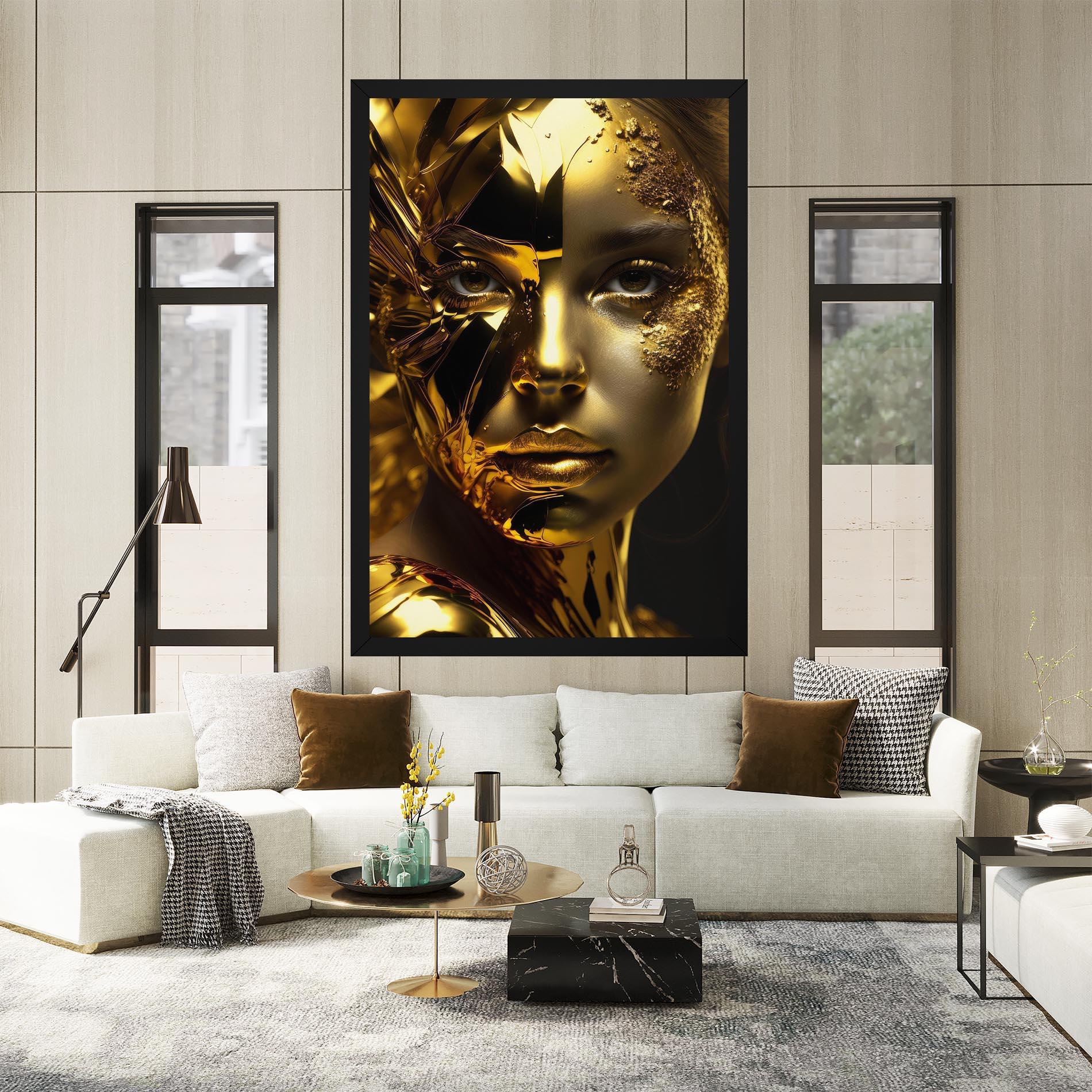 Tablou Canvas Covered By Gold mockup 2