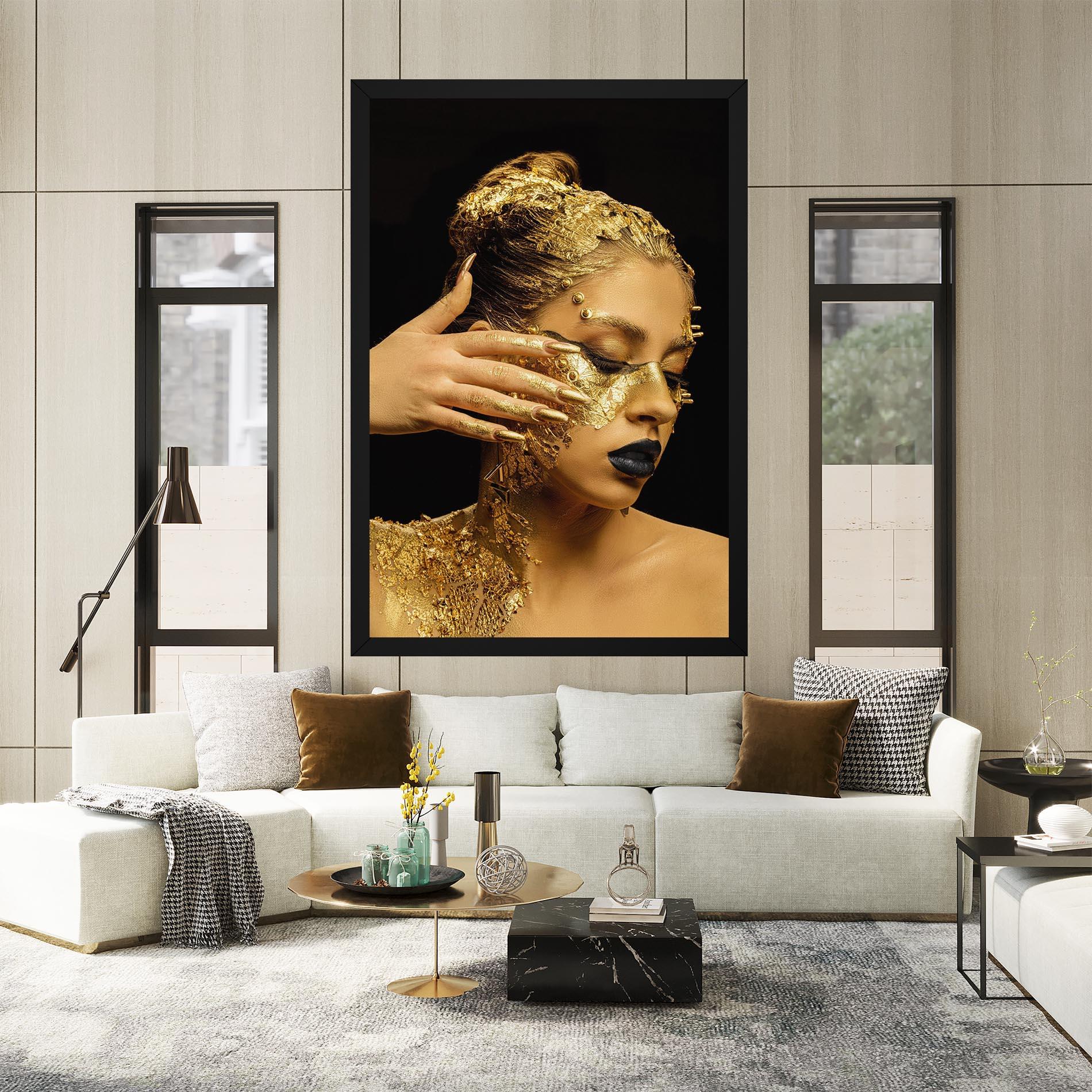 Tablou Canvas Festive Golden Makeup mockup 2