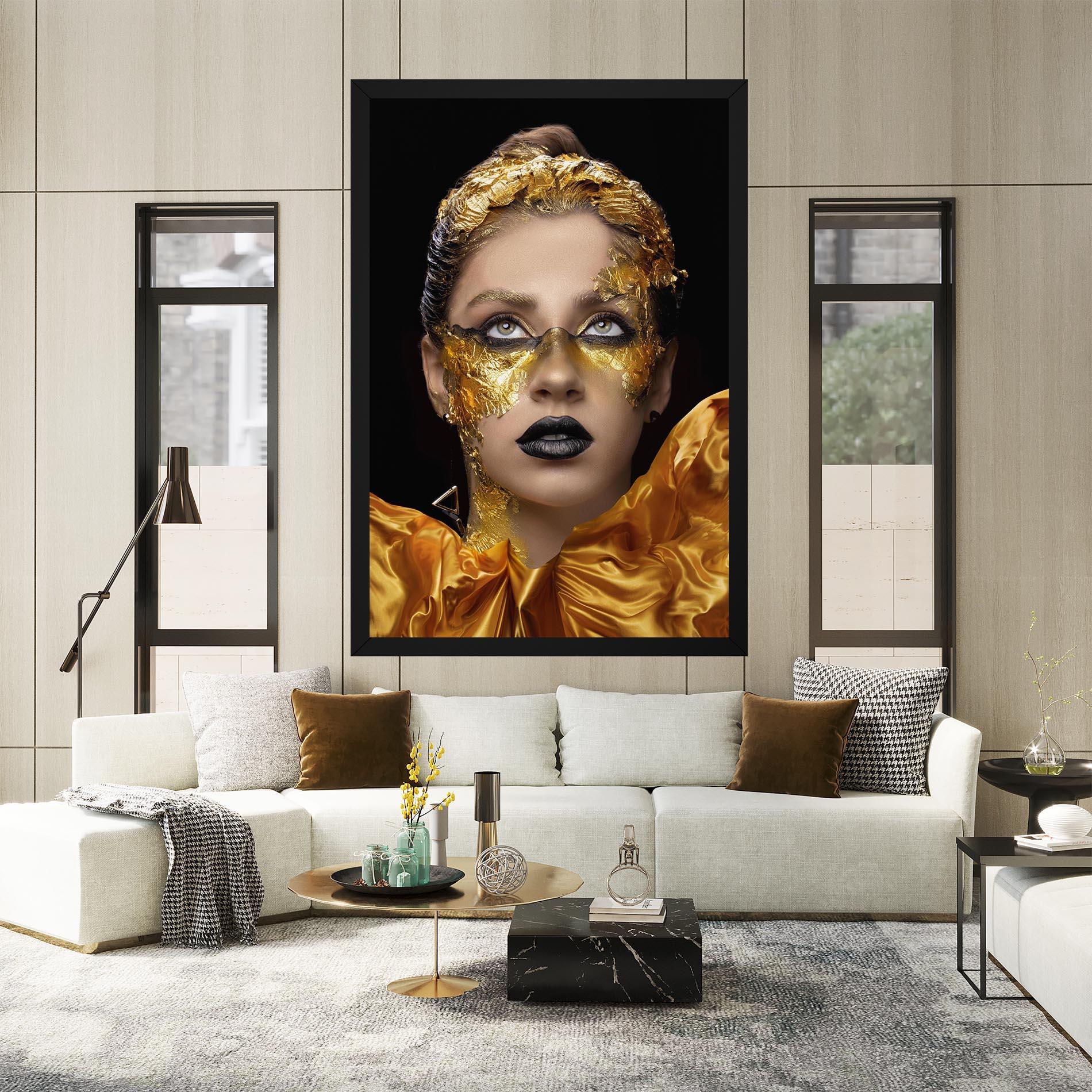 Tablou Canvas Glamorous Gold Outfit mockup 2