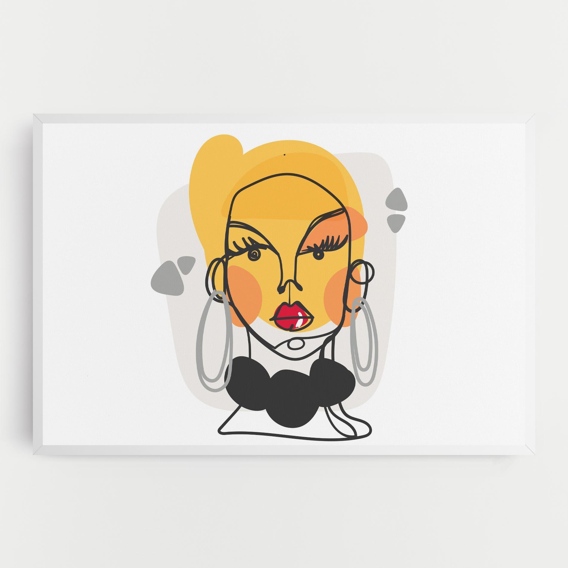 Tablou Canvas Abstract Blonde Face mockup 0