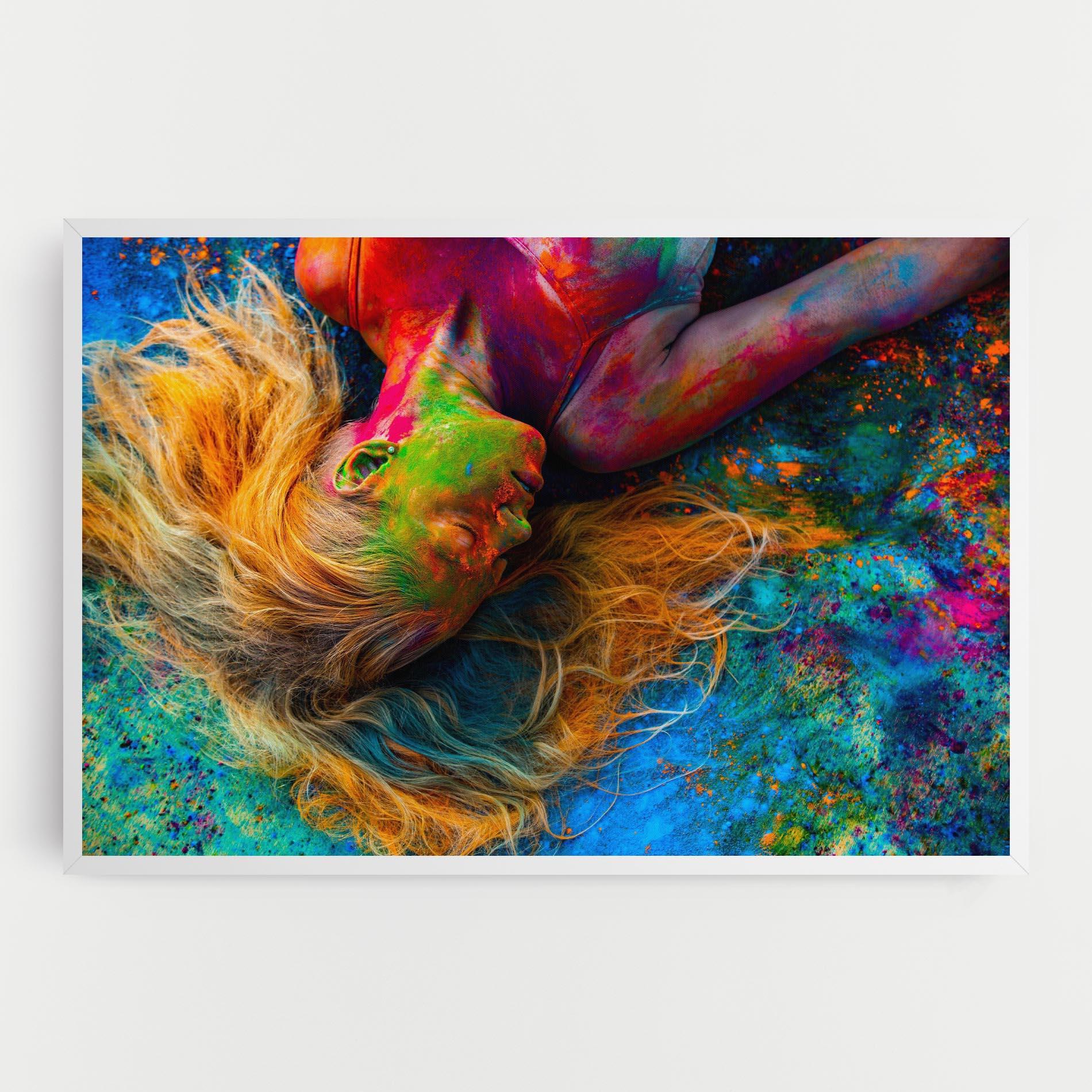 Tablou Canvas Powder Holi Woman mockup 0