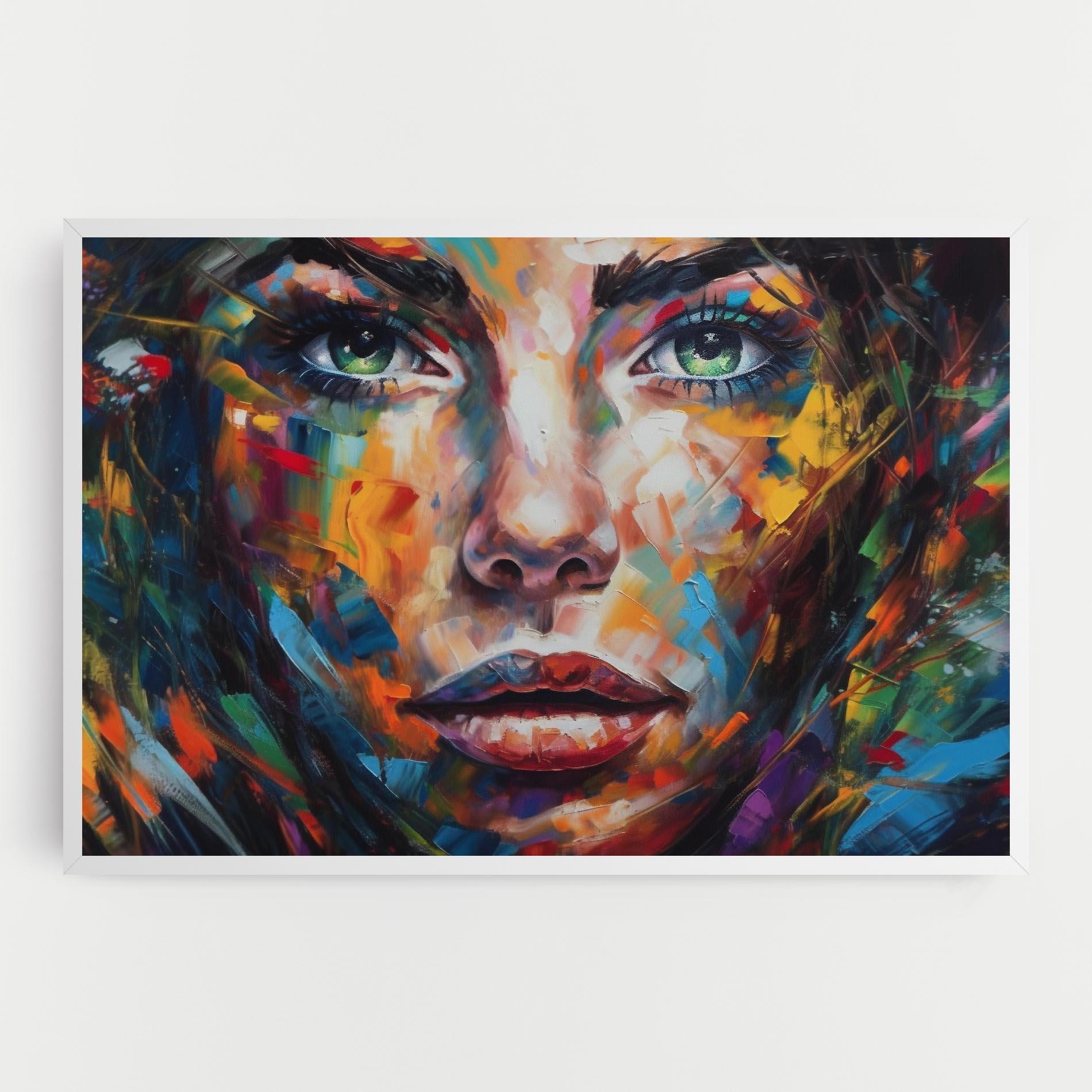 Tablou Canvas Vibrant Color Woman Paint mockup 0