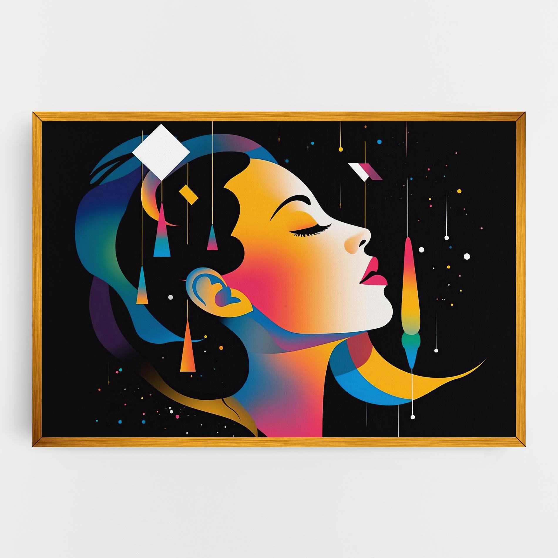 Tablou Canvas Dreamy Night Female mockup 0