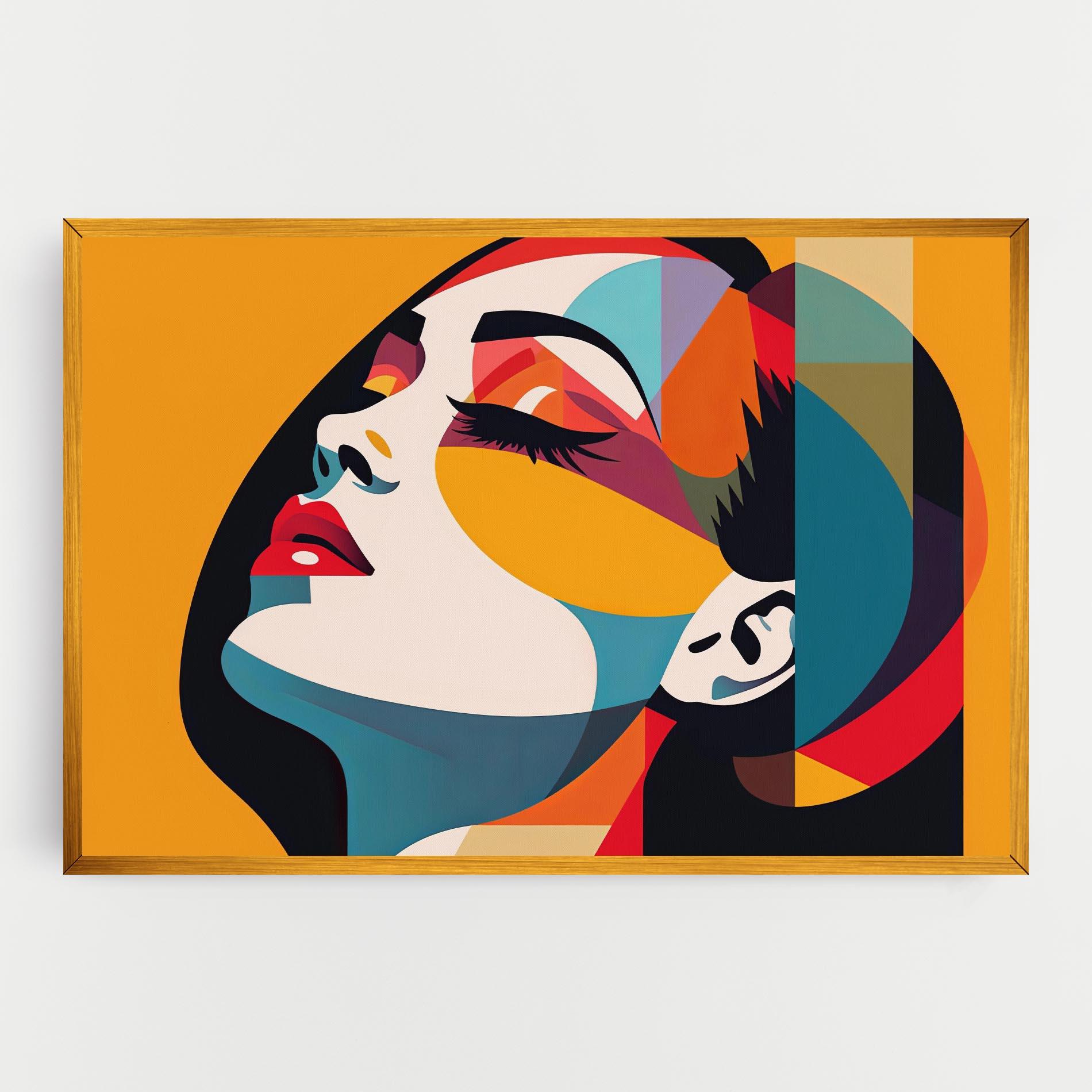 Tablou Canvas Dreamy Yellow Female mockup 0